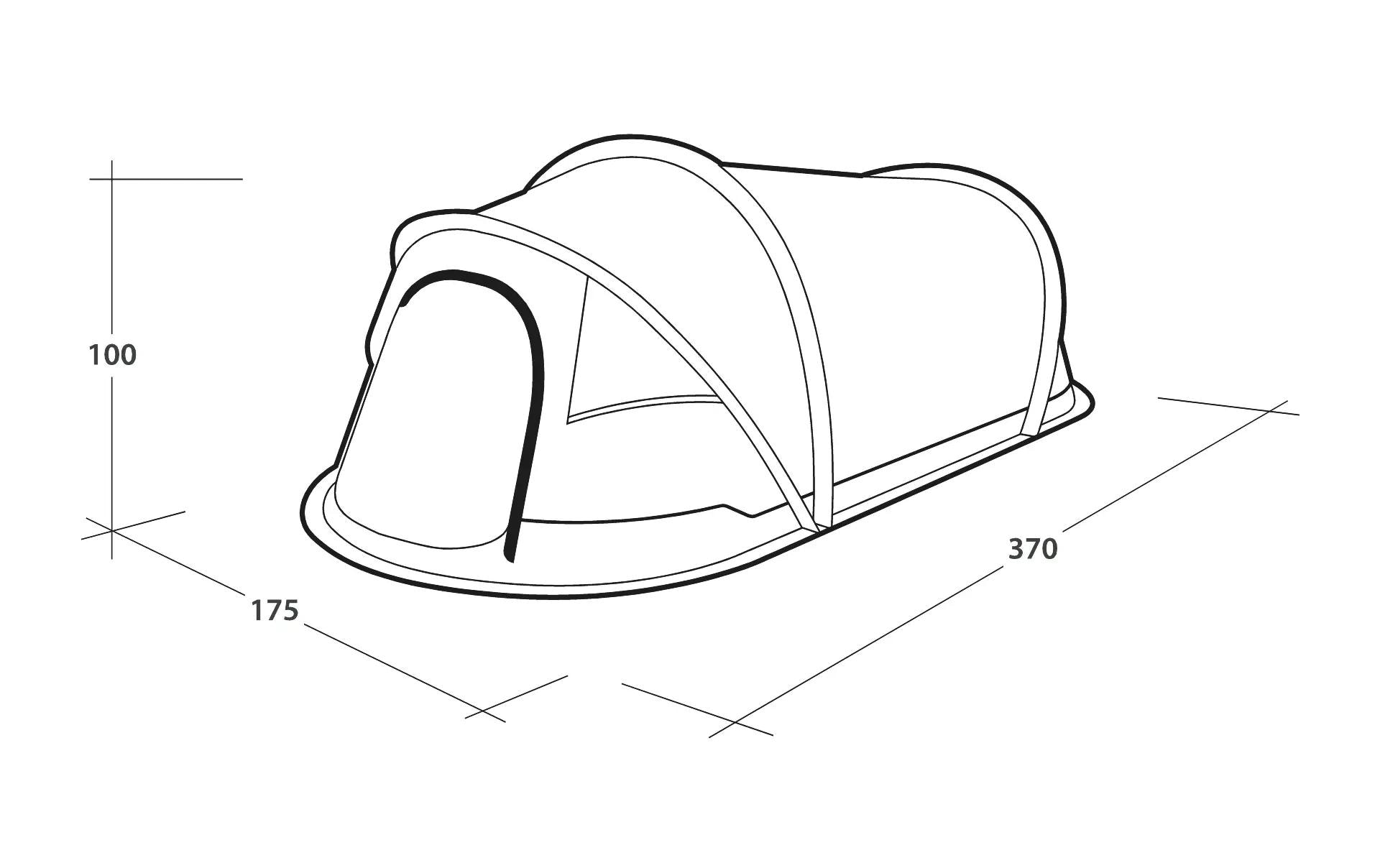 Outwell Tente jetable »Pop-Up-Zelt Nexion 370 x 100 x 175 cm« 2 Personen