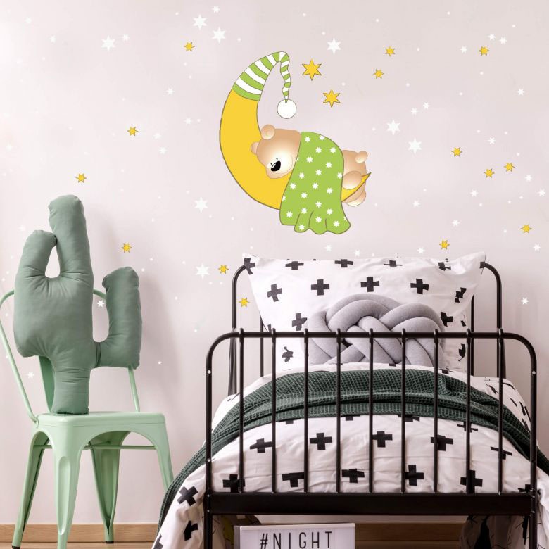 Image of Wall-Art Wandtattoo »Bärchen Mond Leuchtsterne«, (1 St.) bei Ackermann Versand Schweiz