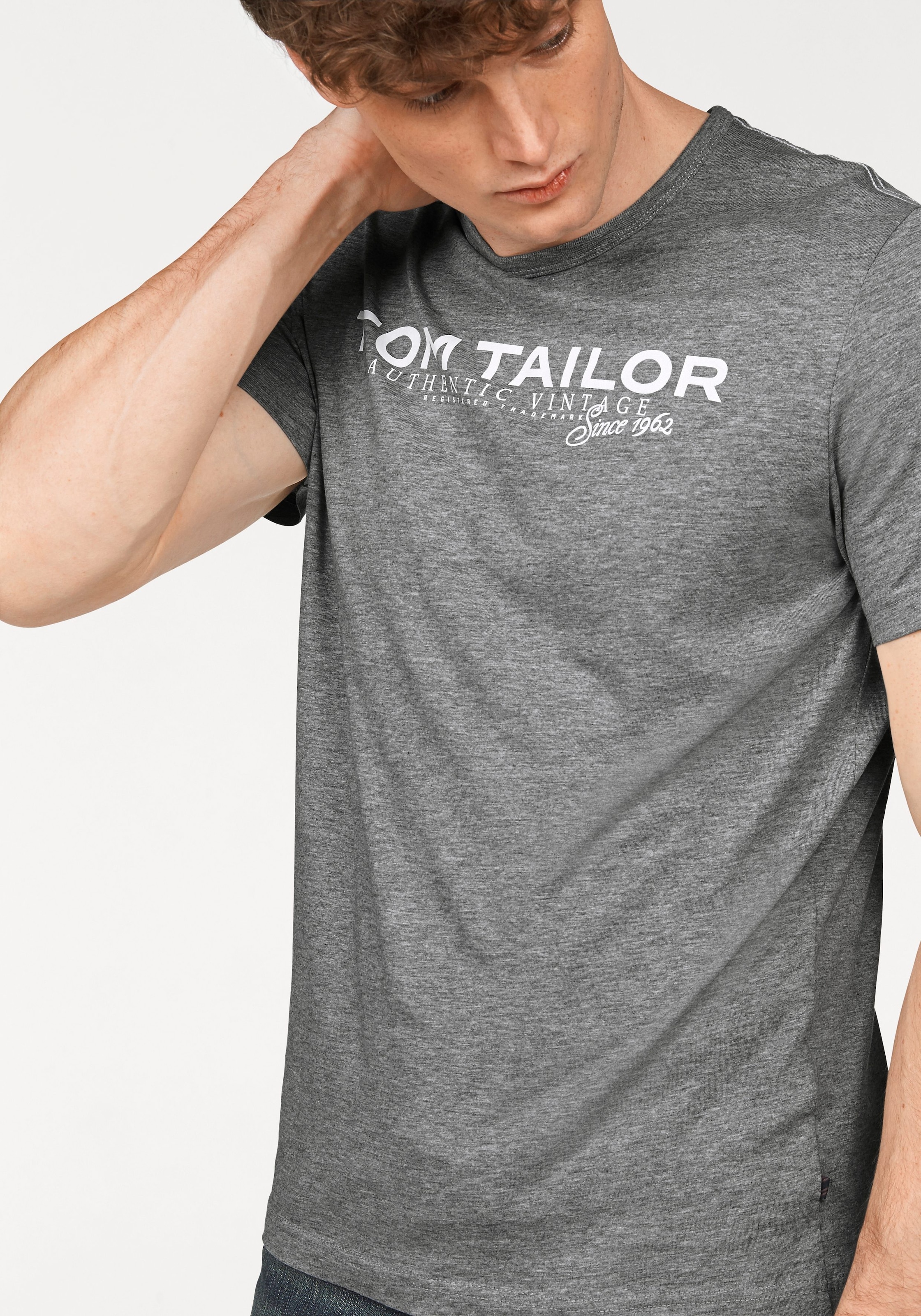 TOM TAILOR Rundhalsshirt, mit Logoprint