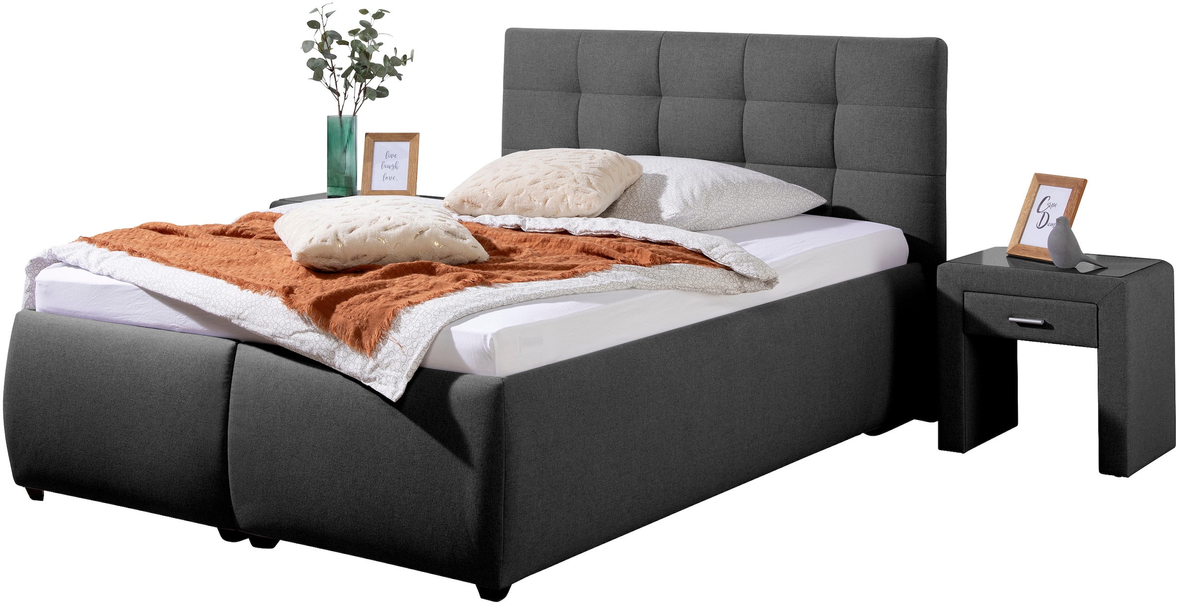 Maintal Lit rembourré »Felsental« inklusive Bettkasten, in H2, H3 & H4 erhältlich