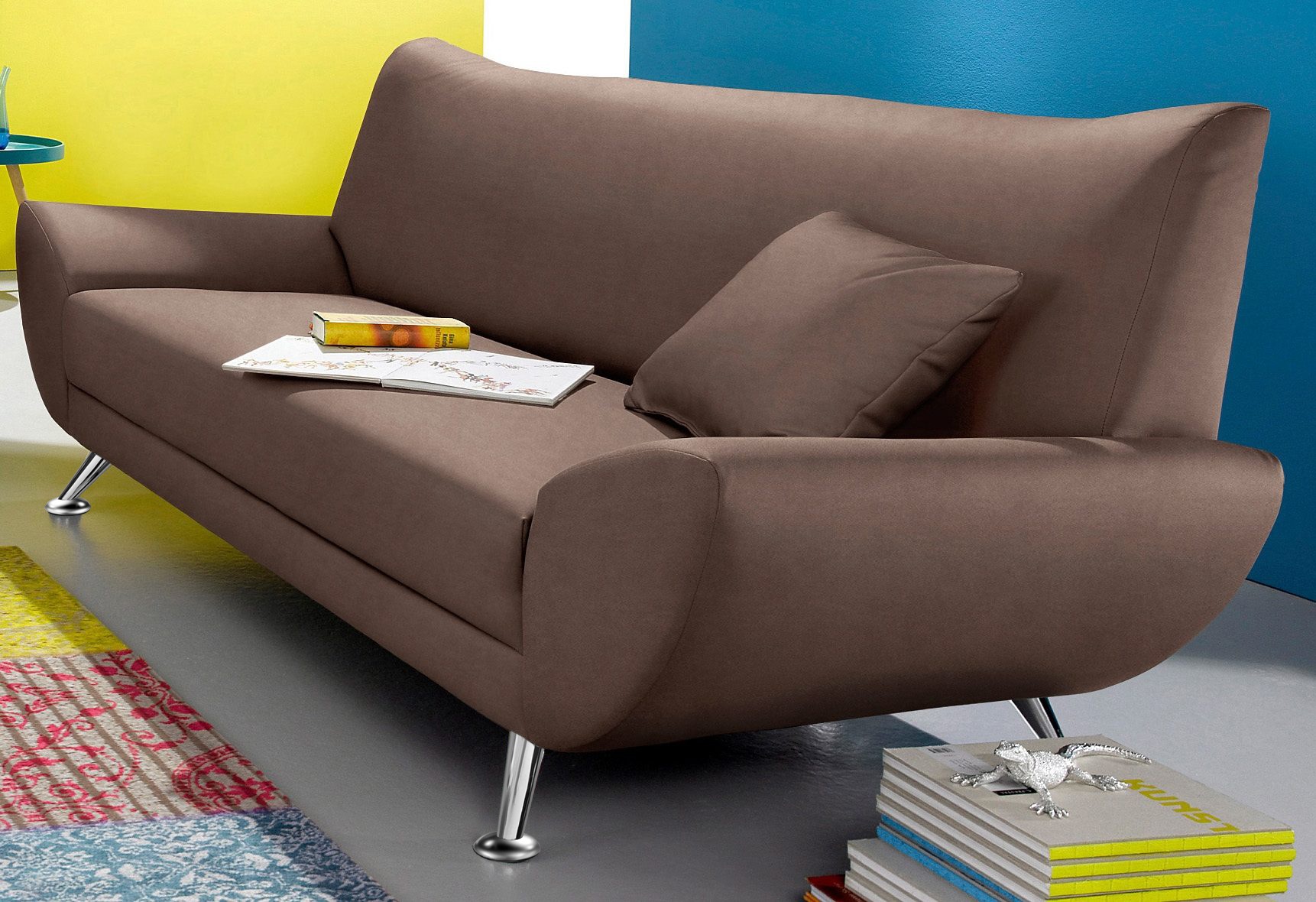 Home affaire 3-Sitzer "Saltare elegant & komfortabel, toller Designfuß, bequem, Breite 205cm"