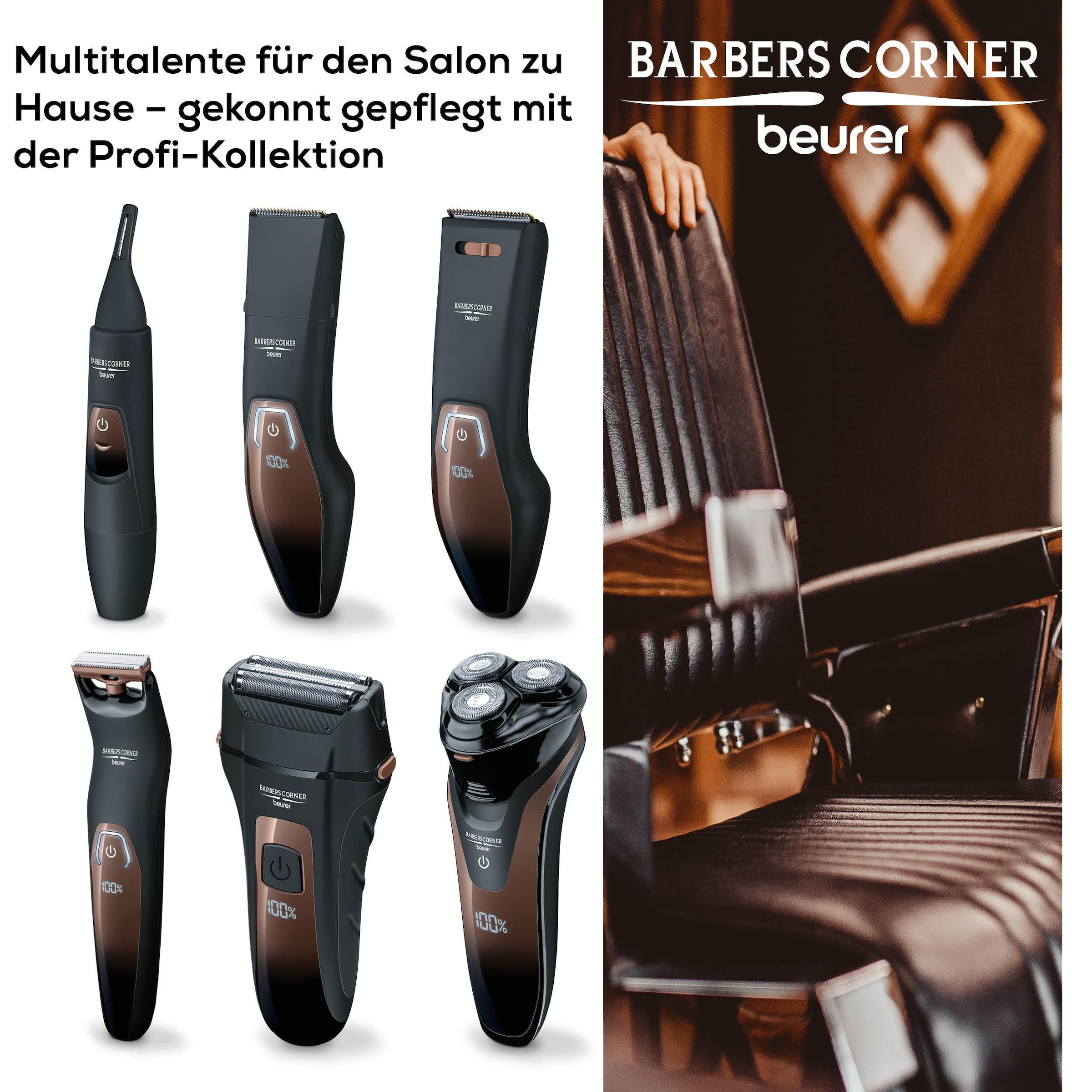BEURER Nasen- und Ohrhaartrimmer »HR 2000 Präzisionstrimmer für Augenbrauen, Nasen- und Ohrhaare« 1 Aufsätze Inkl. Schutzkappe, Aufbewahrungsbeutel und Reinigungspinsel