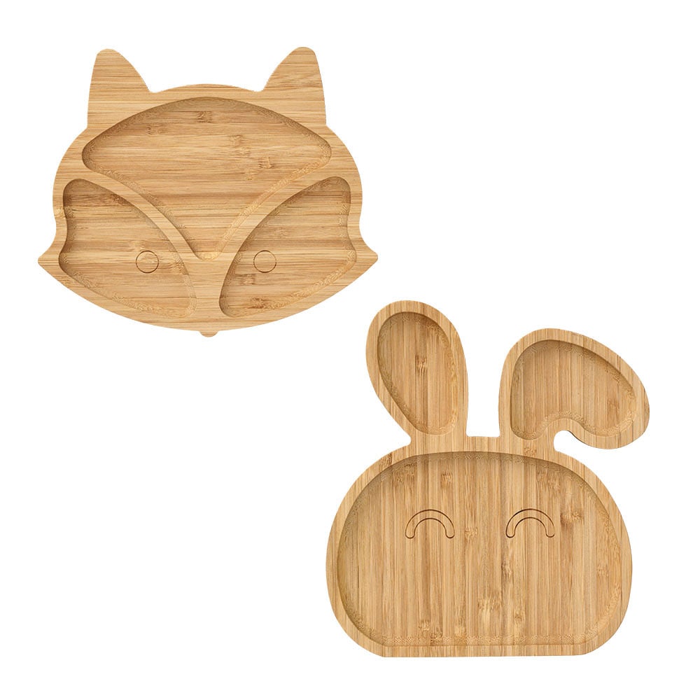 Image of Zeller Present Speiseteller "Animals" Teller Set, Tiermotiv Hase und Fuchs