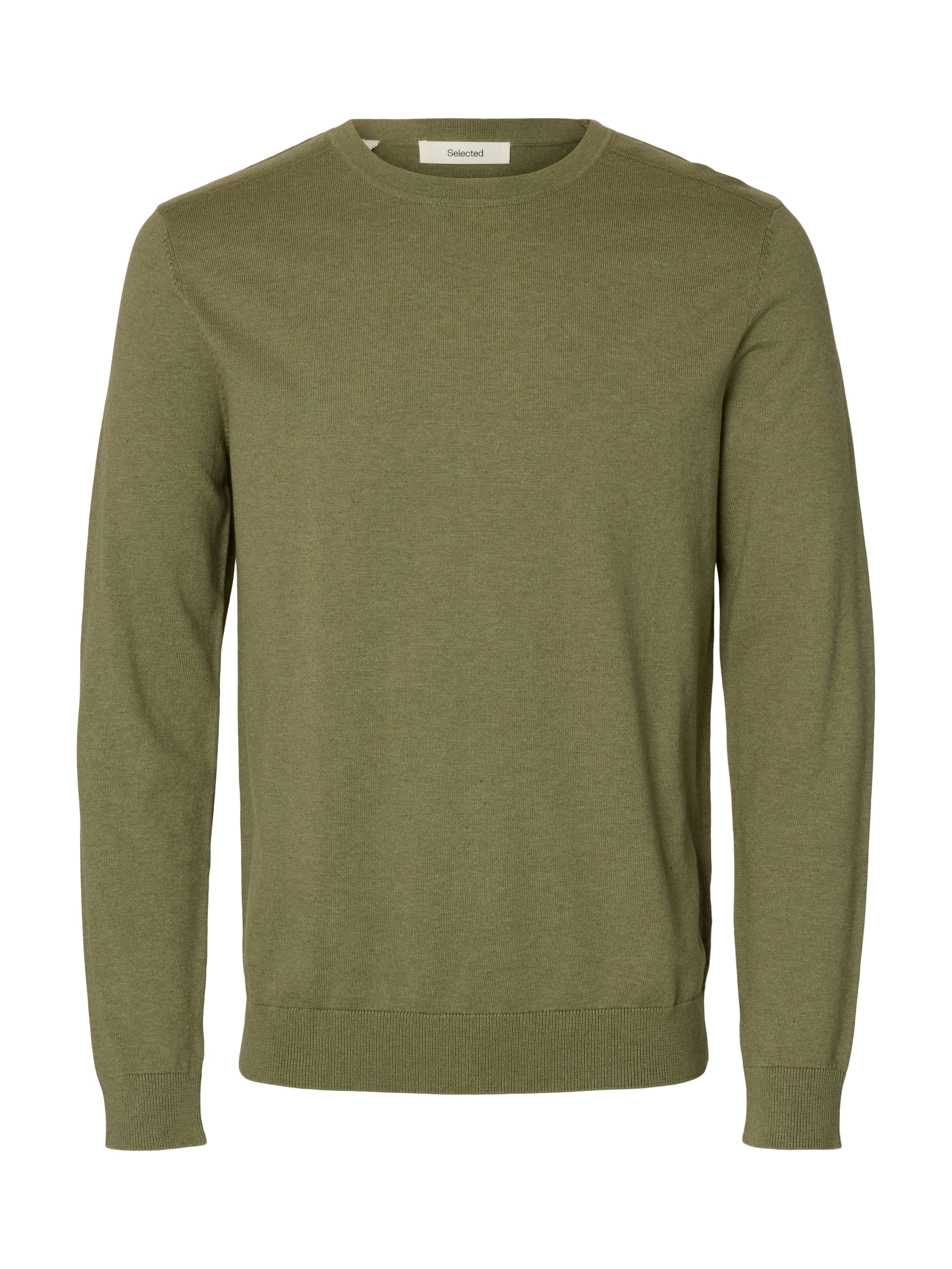 SELECTED Pull à col rond »SLHBERG CREW NECK NOOS« coton, coupe régulière