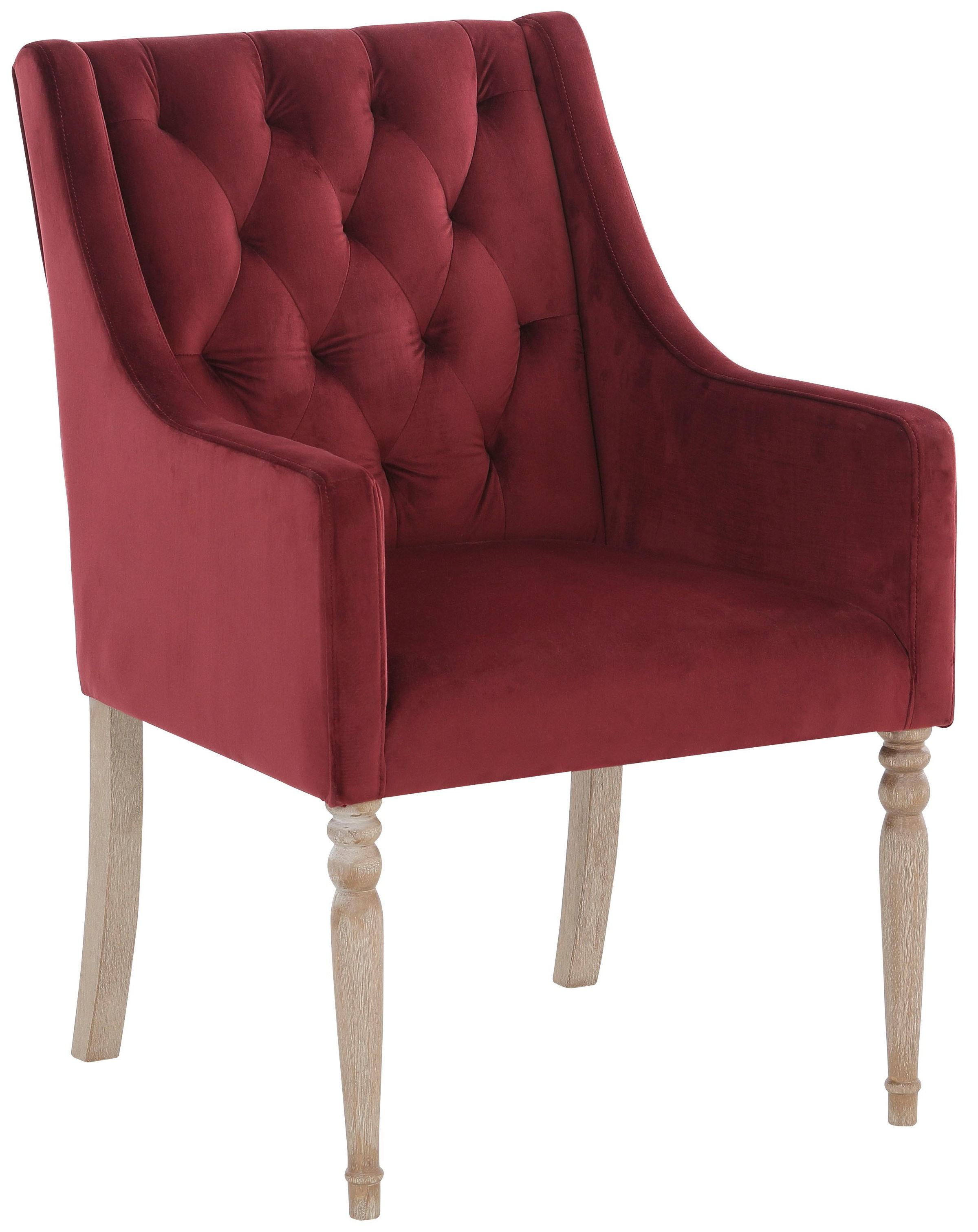 Image of Home affaire 4-Fussstuhl »Tide«, Velvet, mit schöner Polsterung und massiven Birkenholzbeinen bei Ackermann Versand Schweiz