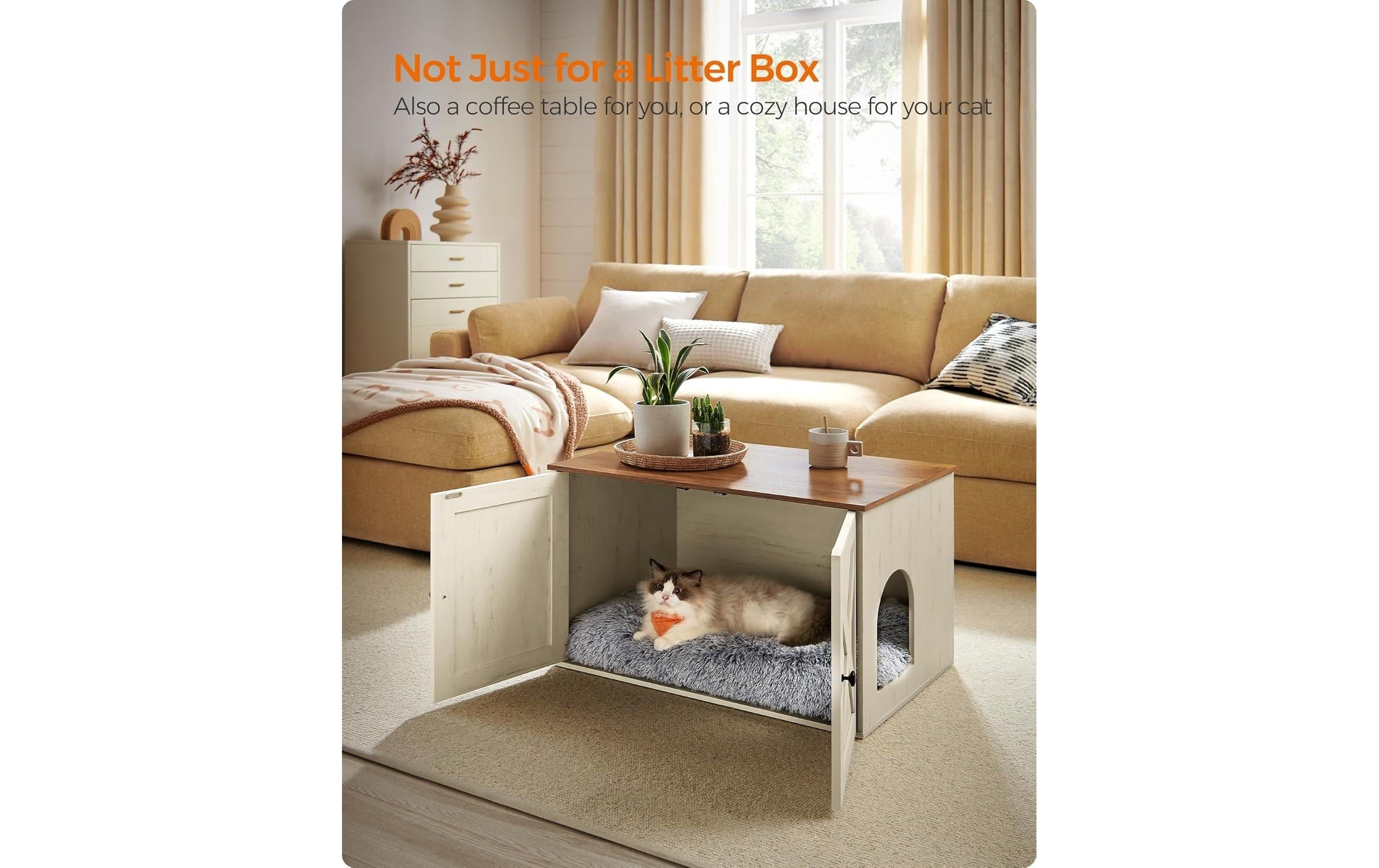 FEANDREA Abri pour animaux »für Toilette 80 x 53 x 50 cm«