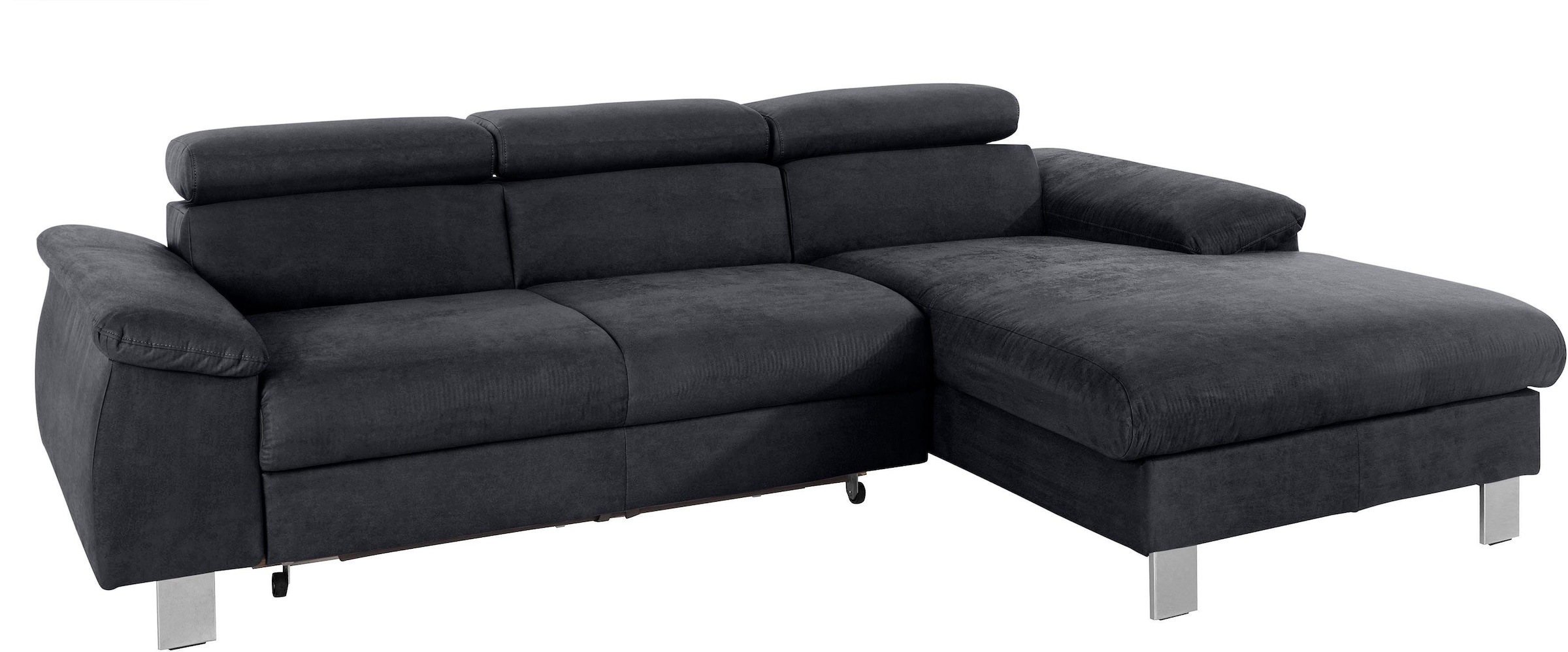 COTTA Ecksofa Komaris, Ecksofa, wahlweise mit RGB-LED-Beleuchtung und Bettfunktion/Bettkasten