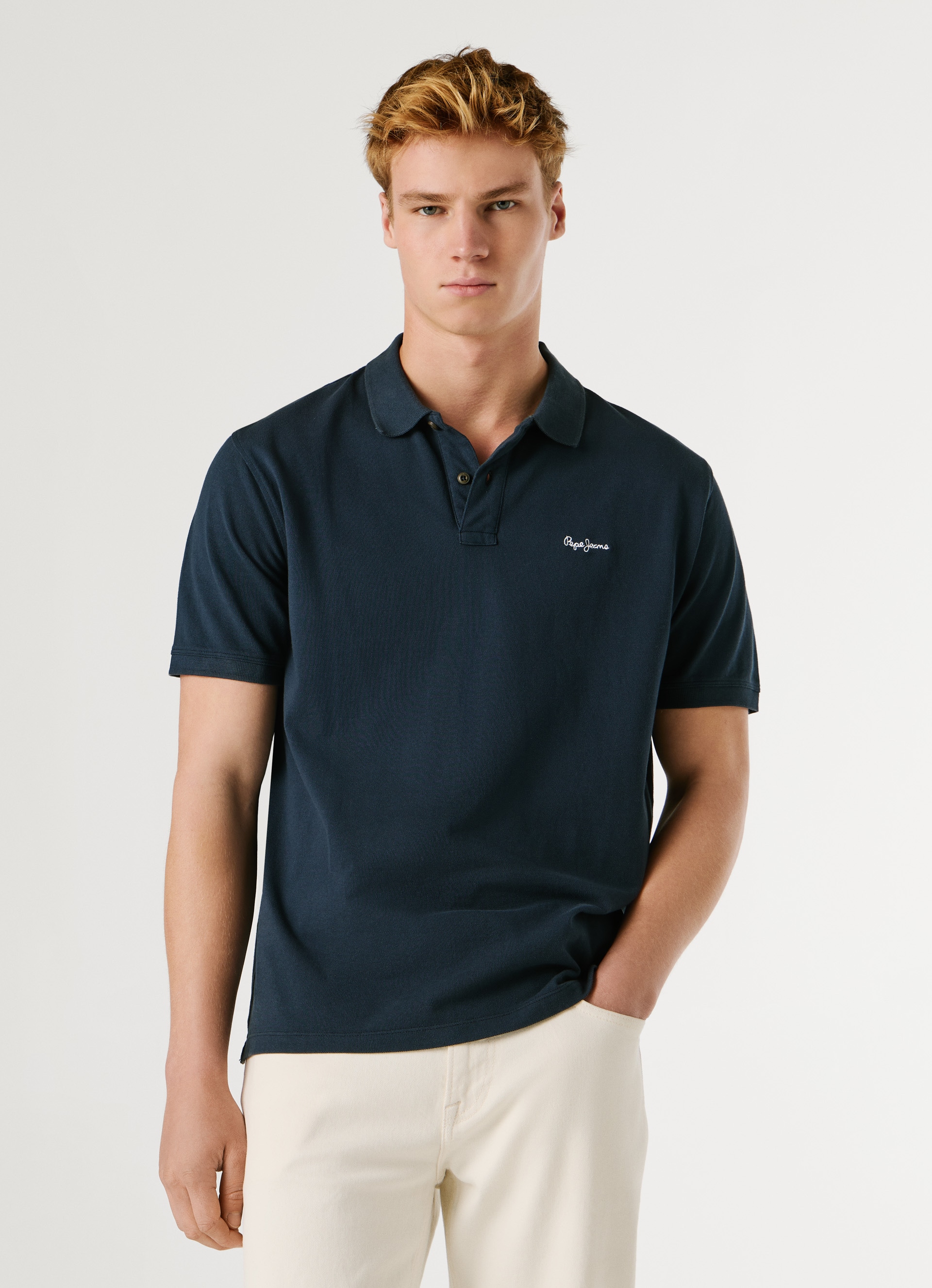 Image of Pepe Jeans Poloshirt "OSCAR" aus Baumwoll-Piqué, mit Logostickerei