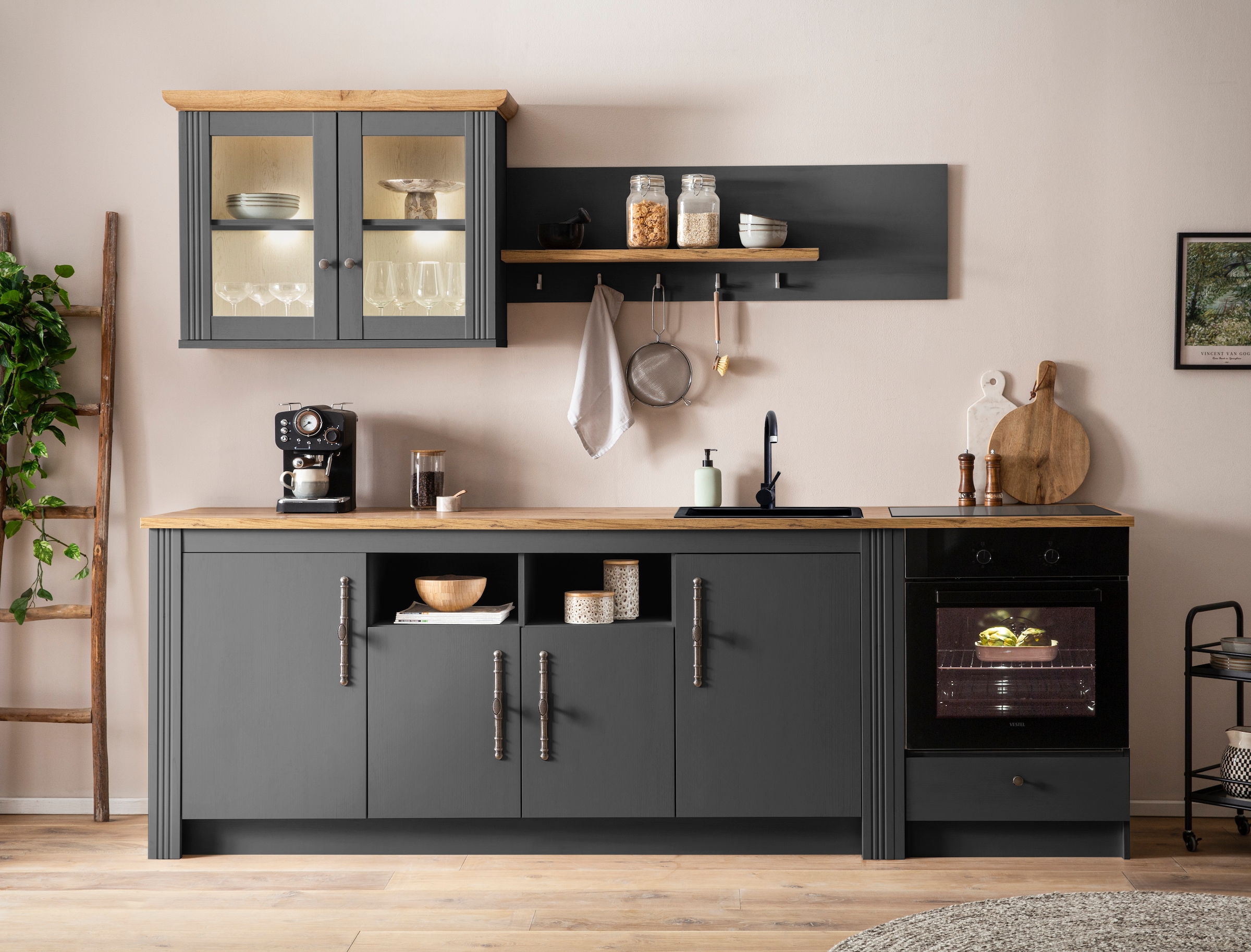 KOCHSTATION Herdumbauschrank »KS-Westminster, Herdumbau, Unterschrank, Ofenschrank, Küchenschrank« Breite 63 cm, Nischenmass B/T/H 56,8/62,5/58,8 cm, mit 1 Schubkasten