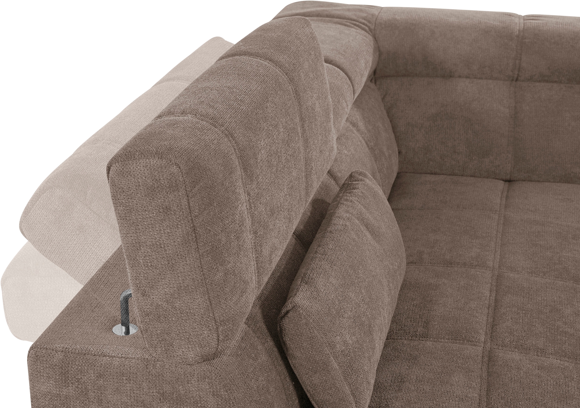 DOMO collection Wohnlandschaft Brandon viele Bezugsarten, incl. Nierenkissen, mit Kopfteilverstellung, wahlweise Sitztiefenverstellung