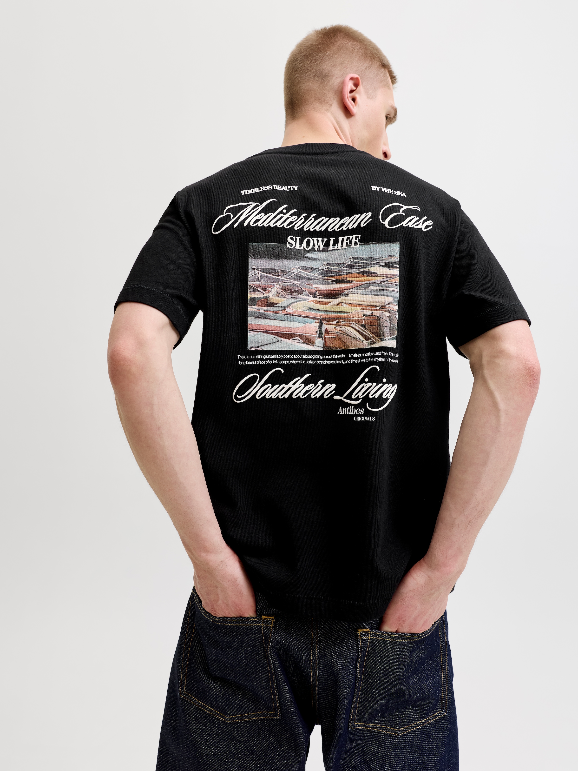 Image of Jack & Jones T-Shirt "JORCASSIS PHOTO BACK TEE SS CREW NECK" mit Print