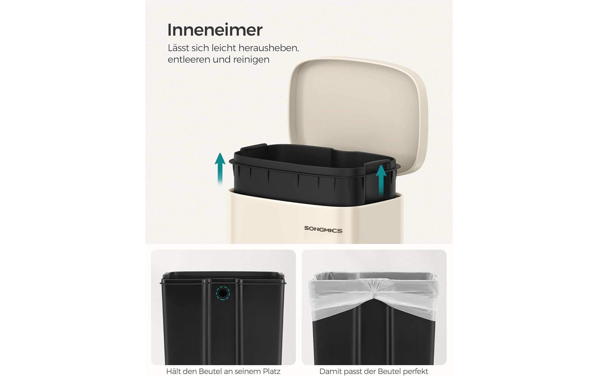 SONGMICS Mülleimer »30 l« 1 Behälter