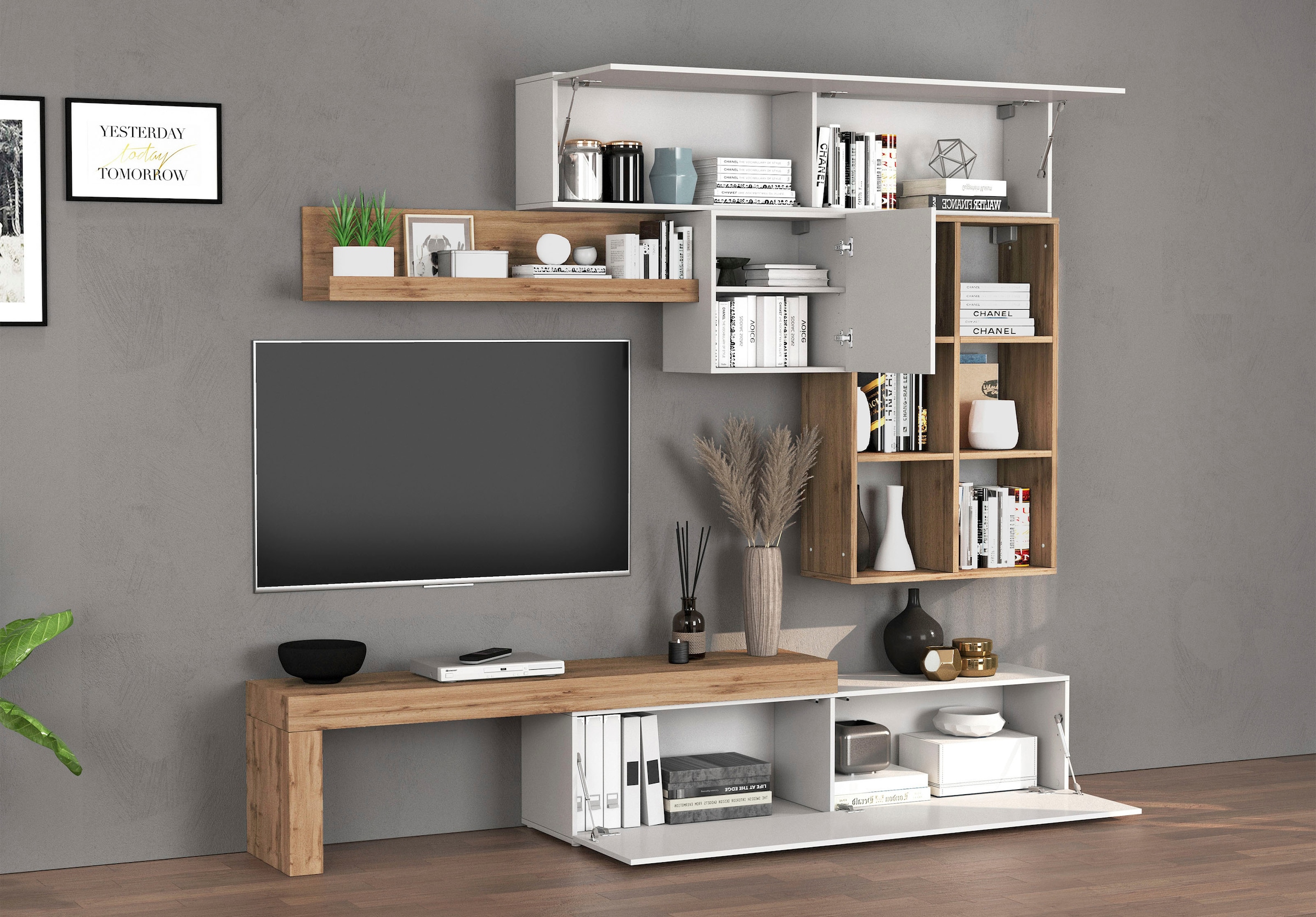 INOSIGN Wohnwand »Chronos Wohnwand, Medienwand, 5-er set« Set, 5 Stk. tlg.