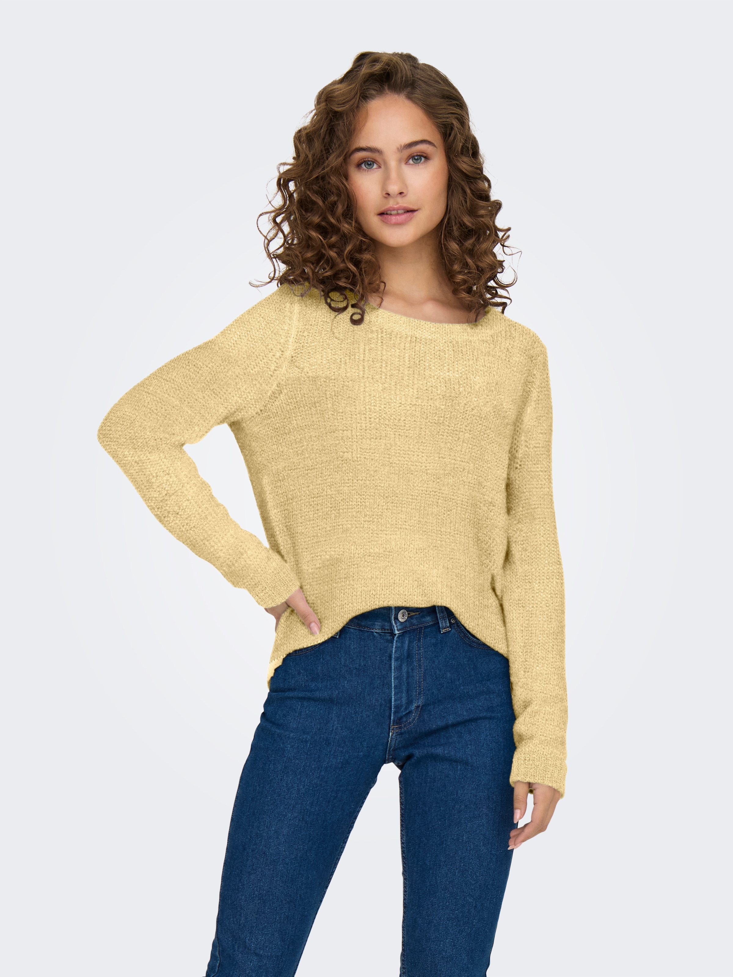 ONLY Pull en tricot »ONLGEENA XO L/S PULLOVER KNT NOOS« Materialmix, regular fit