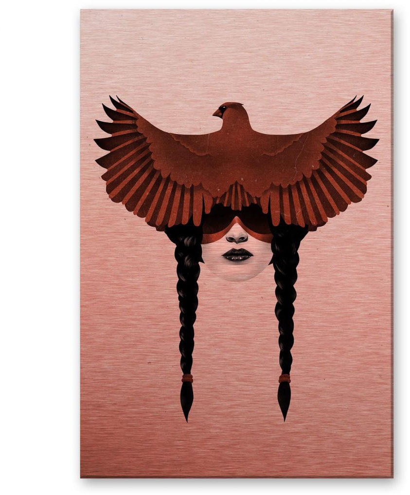 Image of Wall-Art Metallbild »Adler Dark Cardinal Metallschild«, (1 St.) bei Ackermann Versand Schweiz