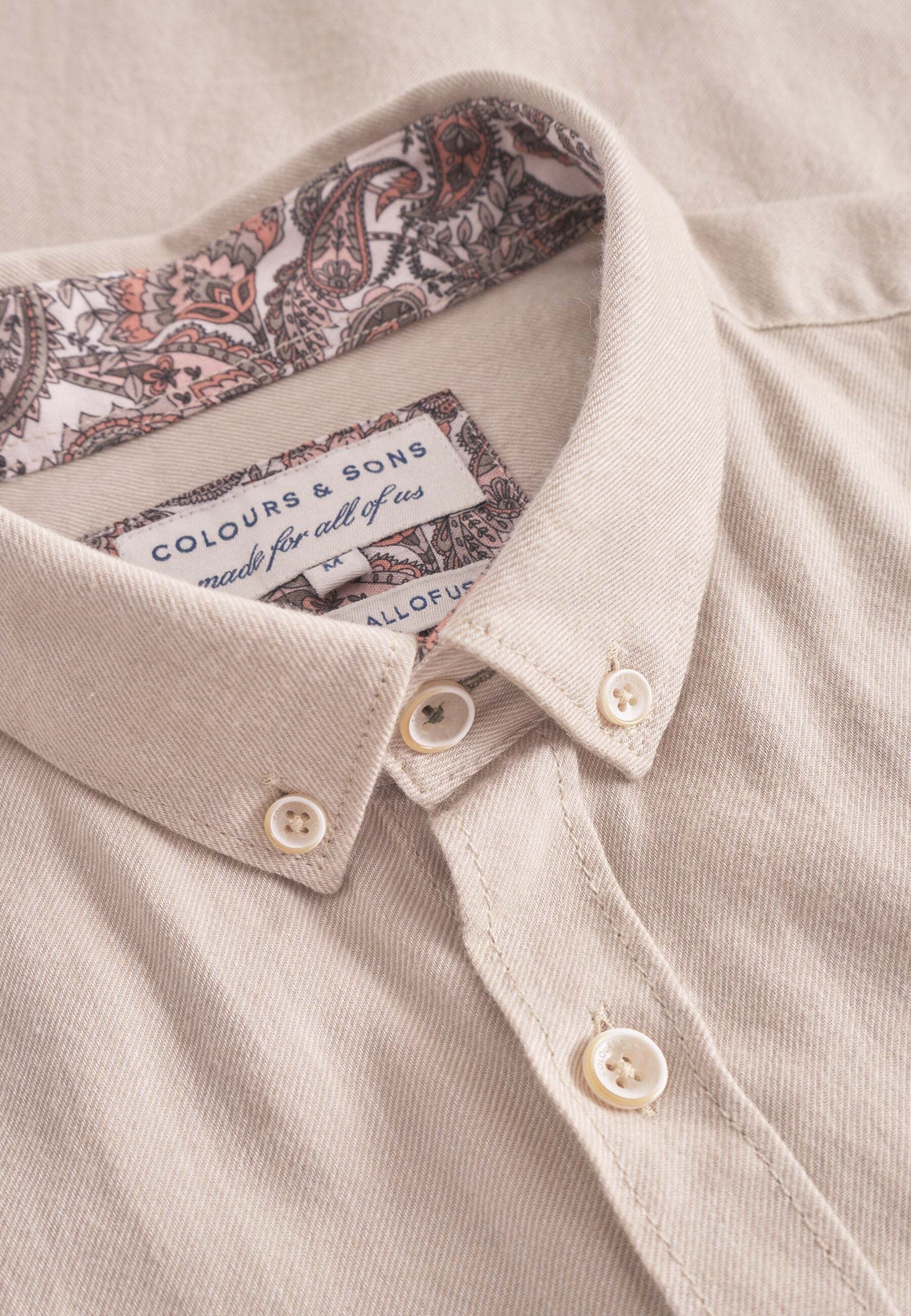 colours & sons Langarmhemd »colours & sons Langarmhemd Shirt Brushed Twill«