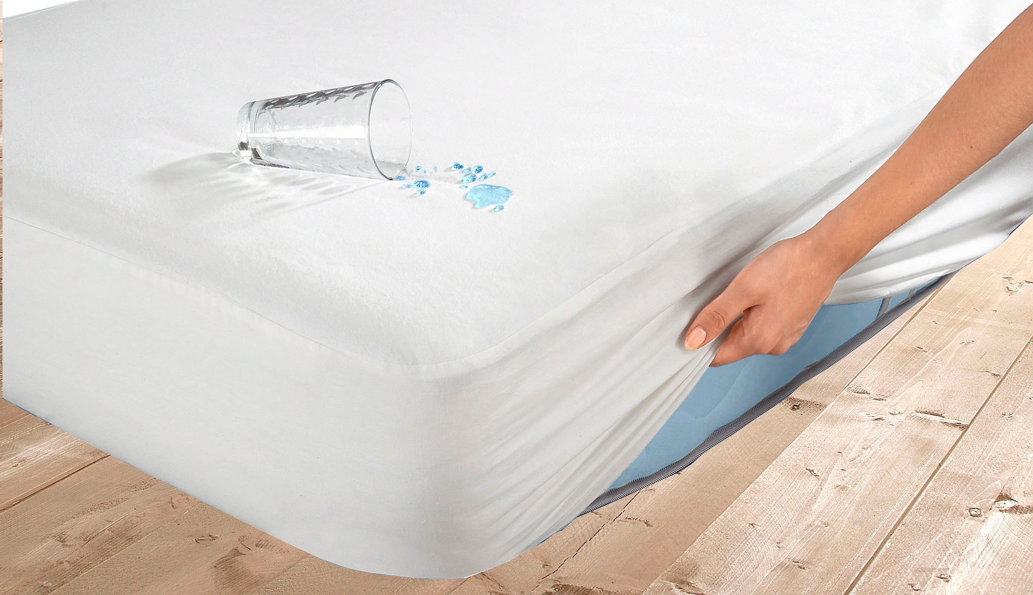 Image of SETEX Matratzenauflage "Auflage in 90x200, 140x200 cm und weitere Grössen, atmungsaktiv" rückseitiger Nässesperre, Allergiker geeignet (Hausstauballergiker)