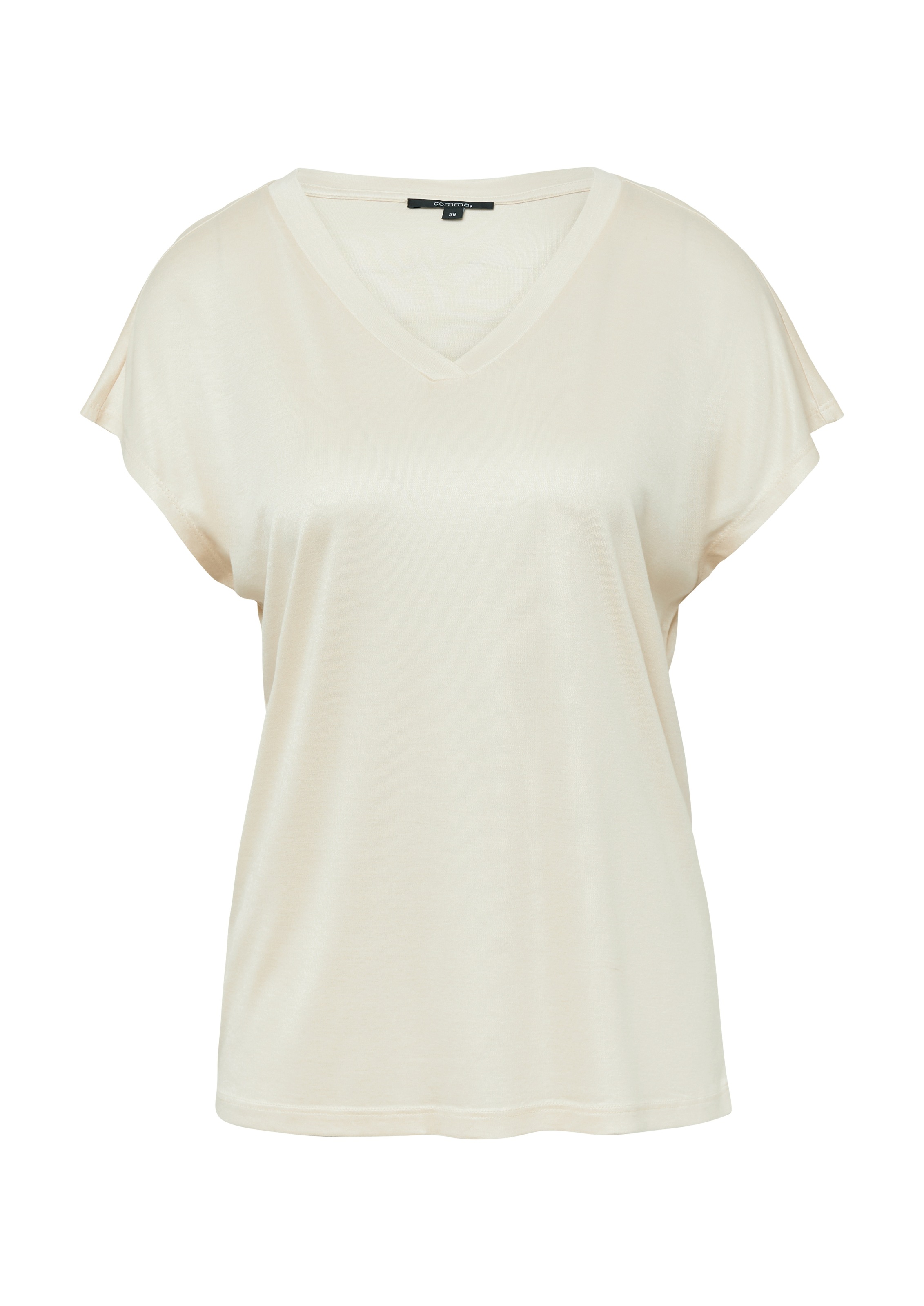 Comma T-Shirt, mit V-Ausschnitt