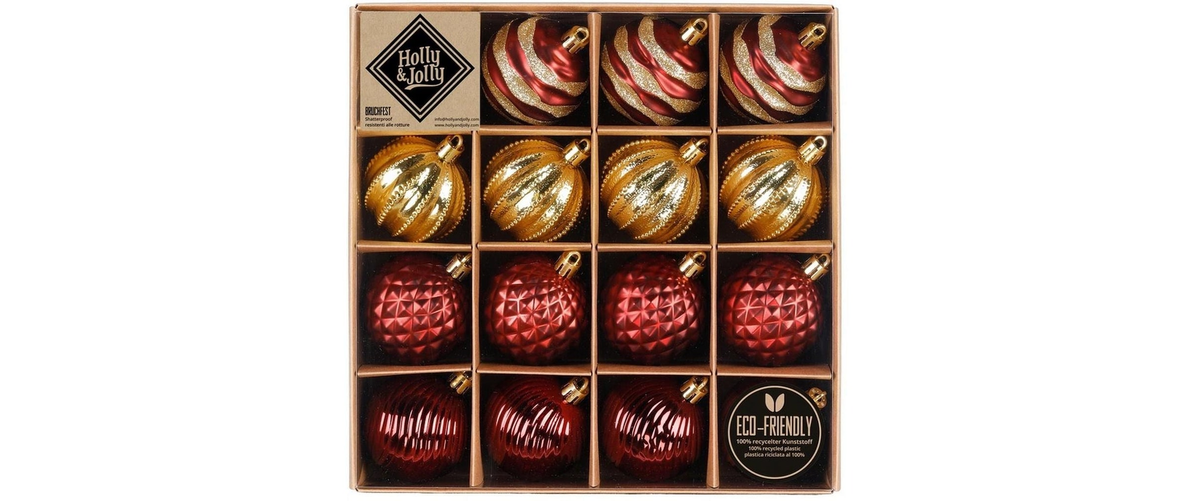   Weihnachtsbaumkugel »Weihnachtskugel Moreelo Cherry 16 Stück, 6 cm«