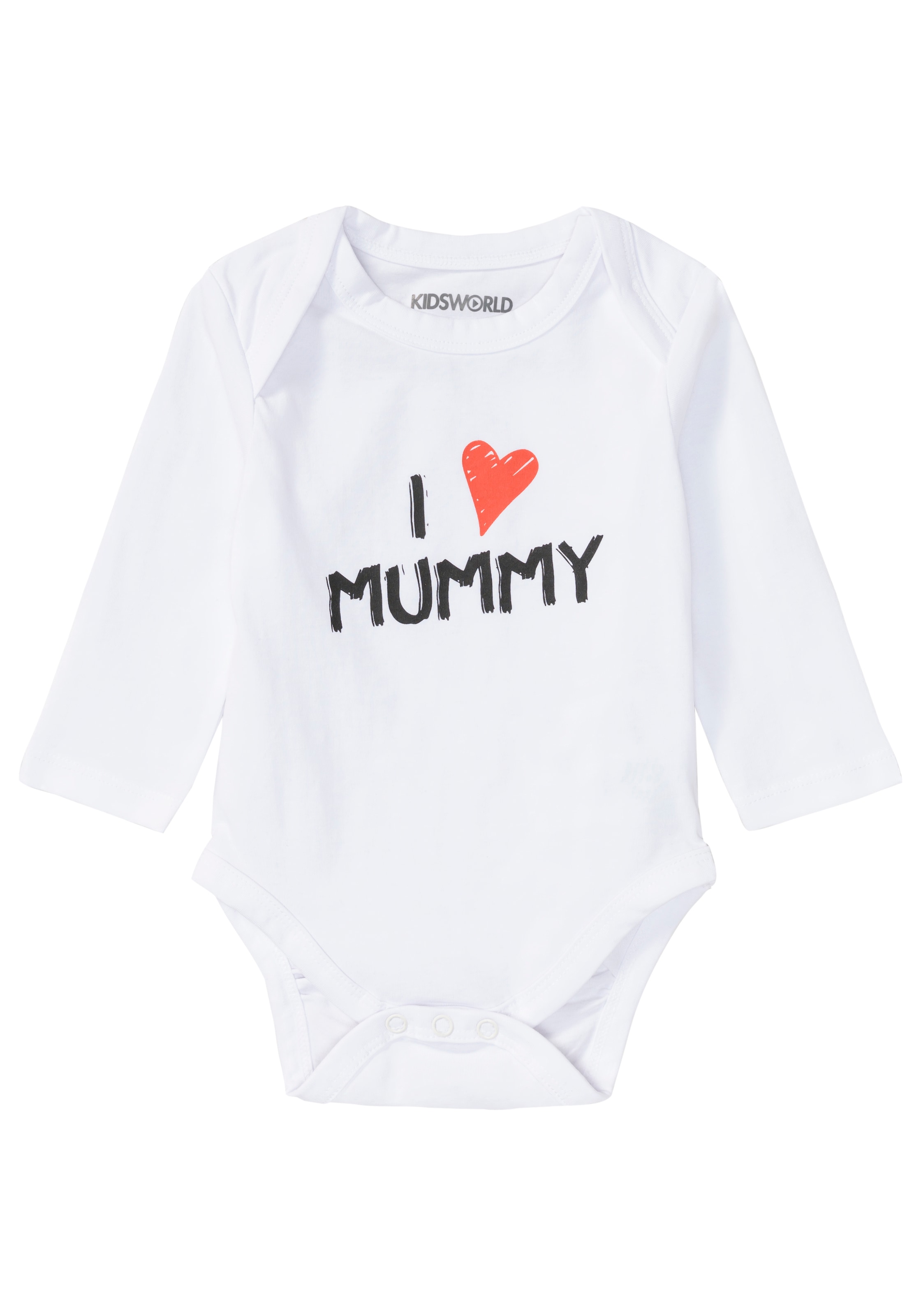 KIDSWORLD Langarmbody »2er Pack Baby-Body Sprüche, Mummy&Daddy«, aus Bio-Baumwolle