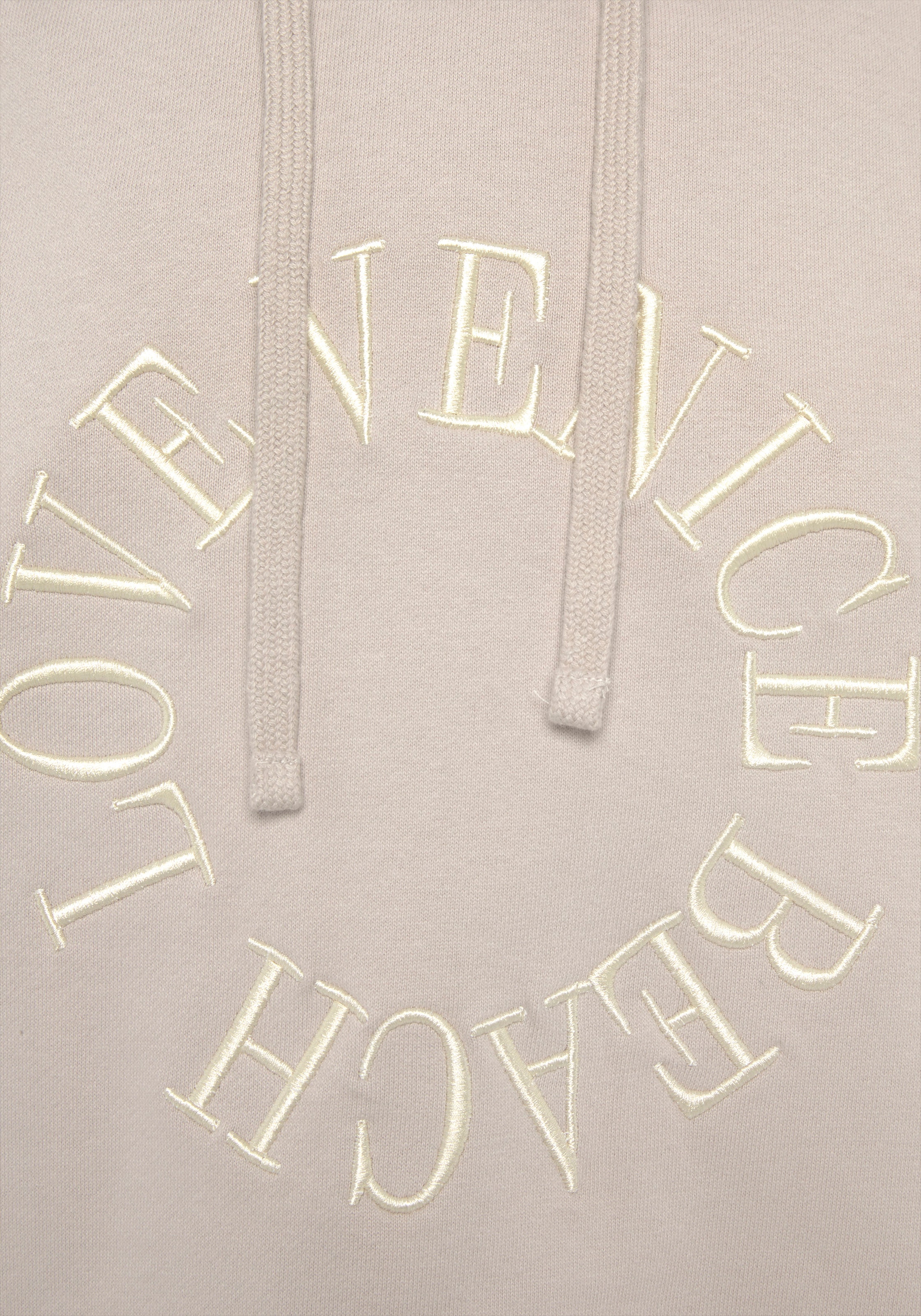 Venice Beach Sweatshirt, mit Logostickerei, kurzärmliger Hoodie