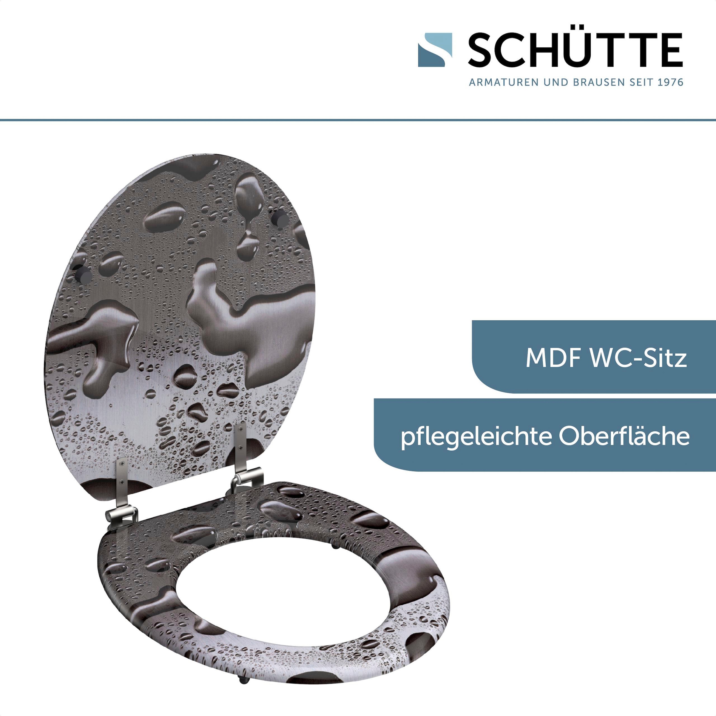Schütte WC-Sitz »Grey Steel«, MDF-Holzkern