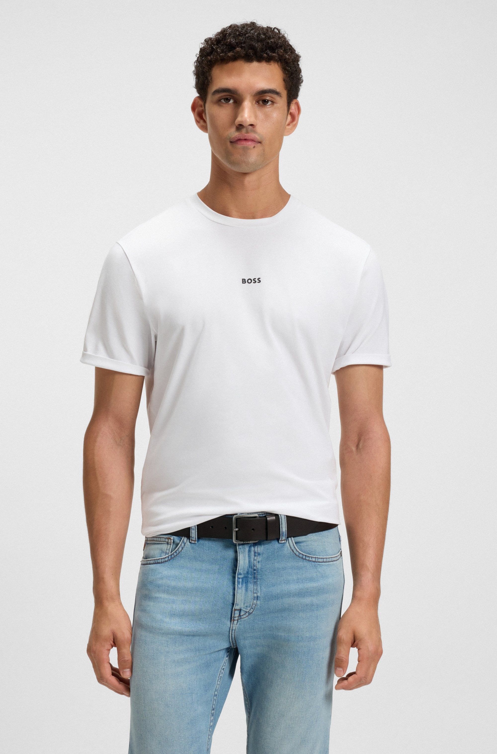 BOSS Ledergürtel »Jeeko_Sz40«, mit matter Schliesse