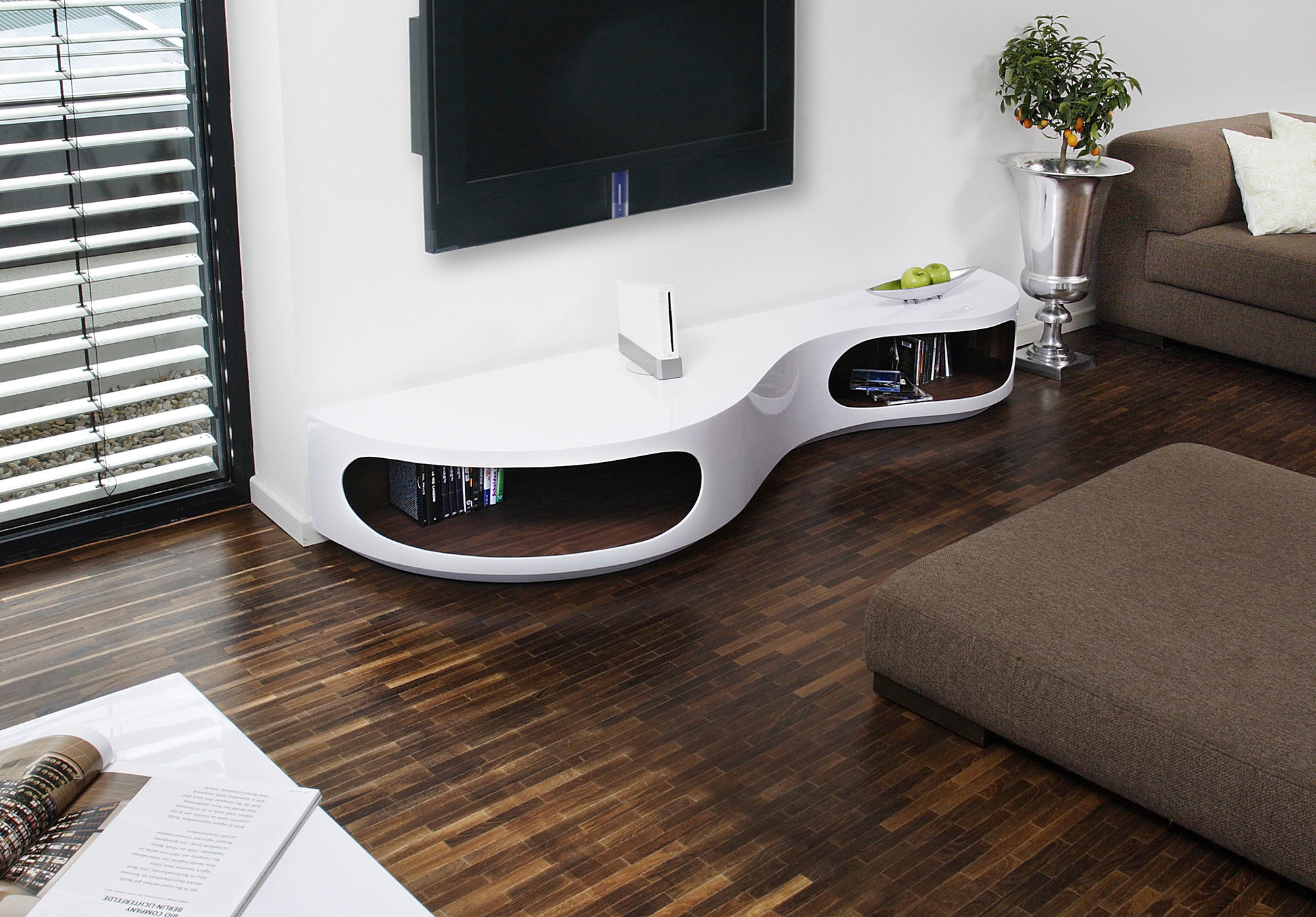 Image of SalesFever Lowboard, Made in Germany, Design TV-Board in moderner Form, Fernsehschrank in Hochglanz bei Ackermann Versand Schweiz