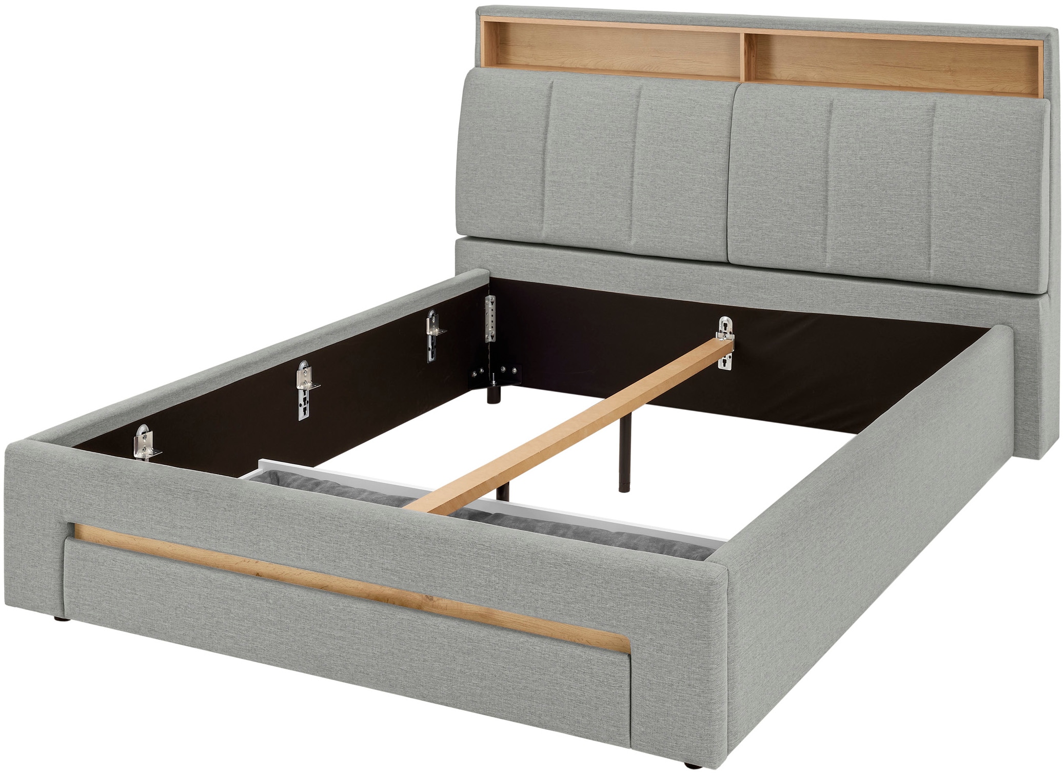 INOSIGN Lit rembourré »CiTY/GiRON,, gepolstertes Stauraumbett, mit LED Beleuchtung« Bettkasten mit Hundebett oder als Stauraum, klappbare Kopfteile