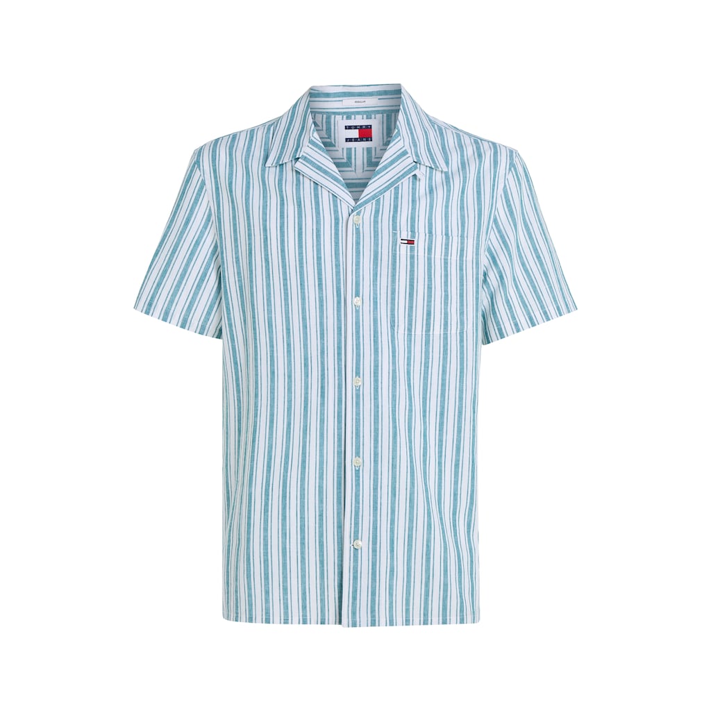 Tommy Jeans Kurzarmhemd »TJM STRIPE LINEN SS SHIRT EXT«