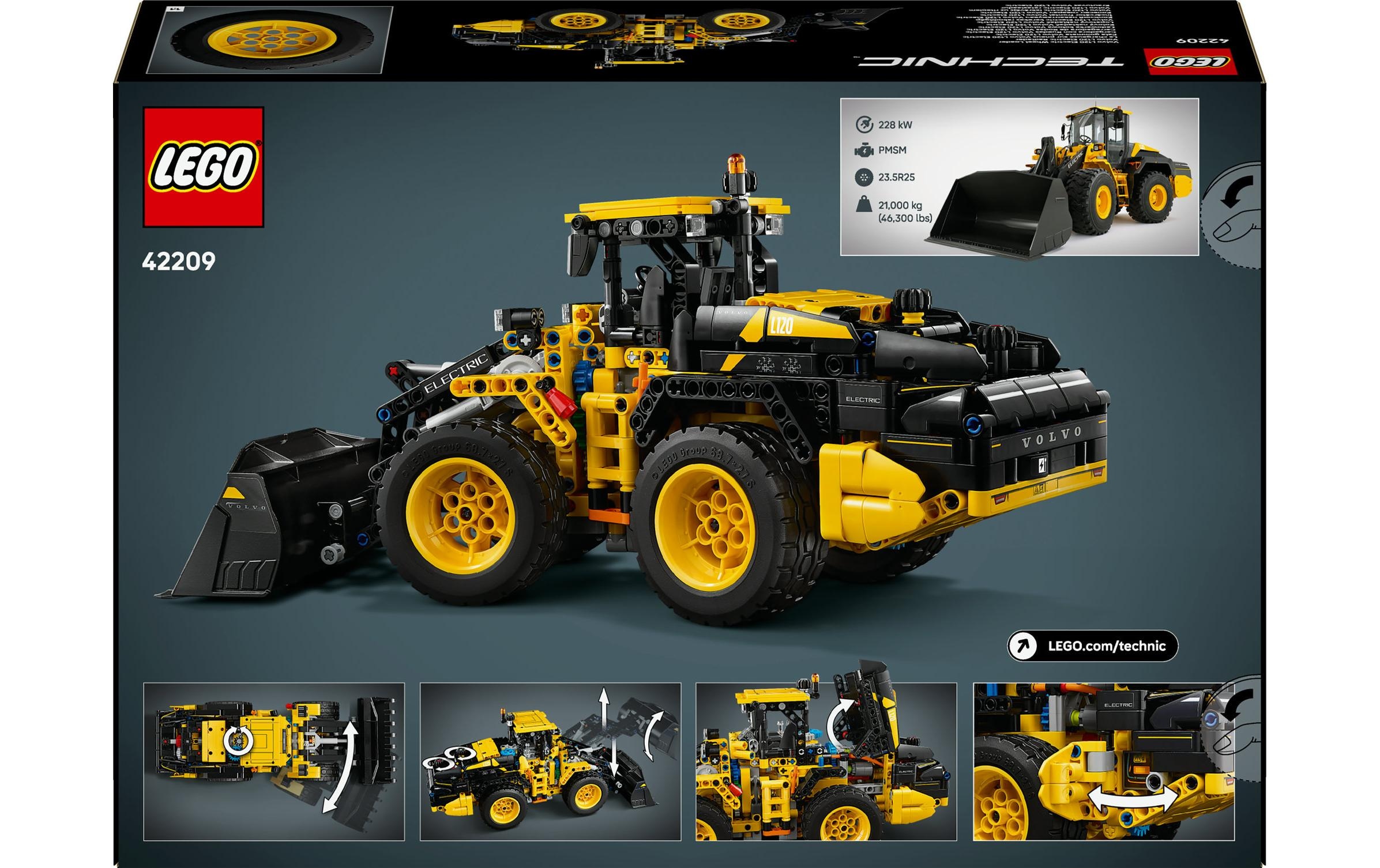 LEGO® Spielbausteine »Technic Volvo L120 Electric Radlader 42209«, (973 St.)