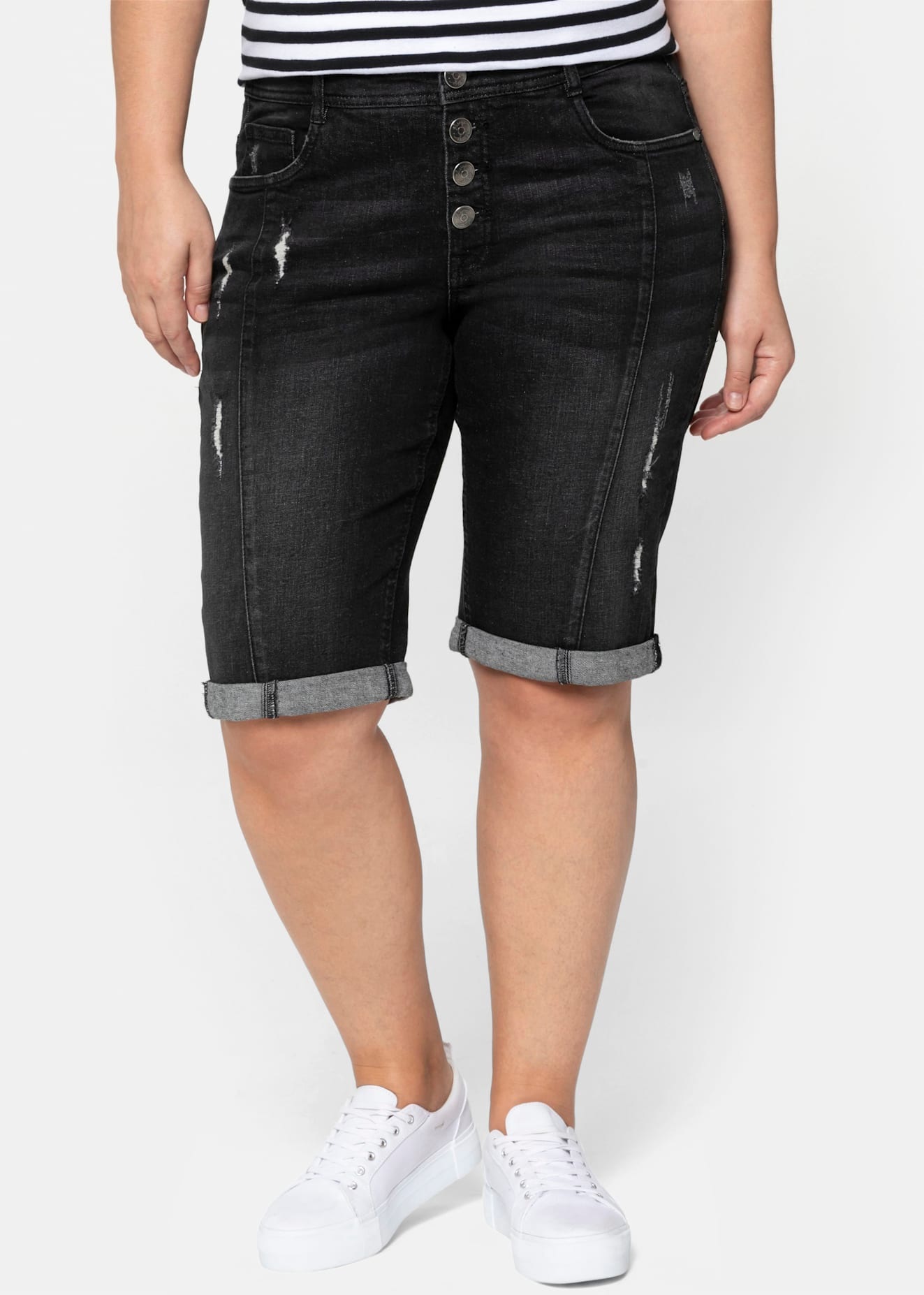 Sheego Jeansbermudas, (1 tlg.)