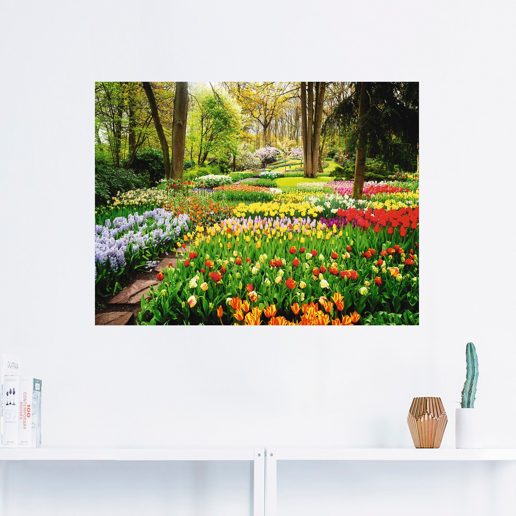 »Tulpen kaufen Alubild, St.), (1 versch. jetzt als Grössen in Leinwandbild, Wandbild Poster Artland Frühling«, oder Garten Blumenwiese, Wandaufkleber