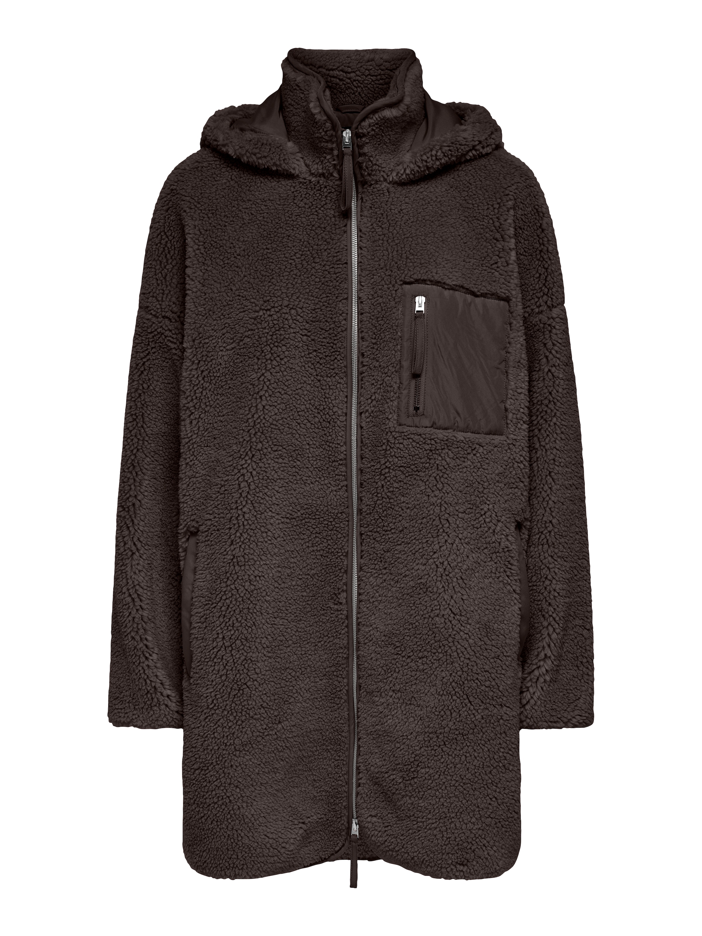 ONLY Plüschjacke »ONLSASCHA SHERPA JACKET LIFE OTW NOOS« mit Kapuze Kunstfaser, regular fit