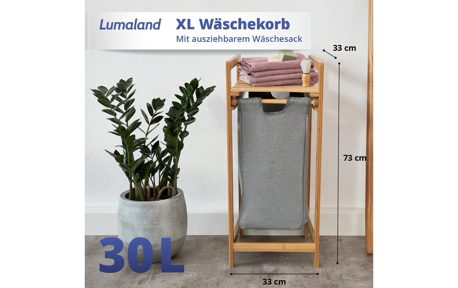 Lumaland Wäschekorb »Bambus 30 l«