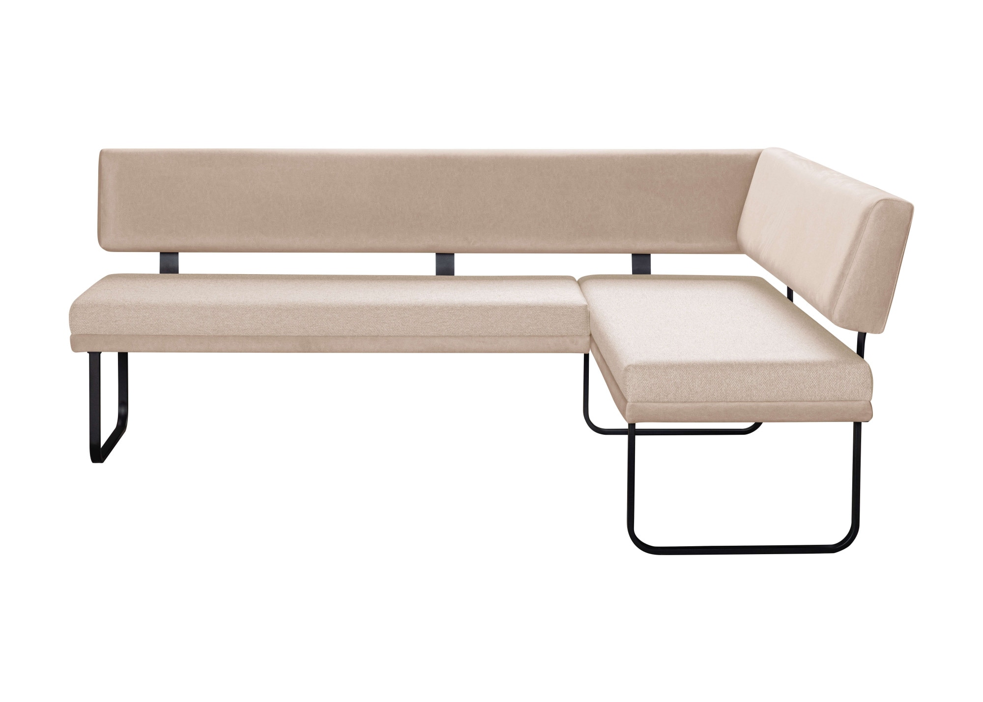 GOODproduct Eckbankgruppe »Gabi Essecke, Sitzgruppe, Eckbankgruppe, Küchenbankgruppe« Set, 4tlg, 4 tlg. tlg. Gestell aus matt-schwarzem Flachmetall, stabil, 2-Stoff-Design