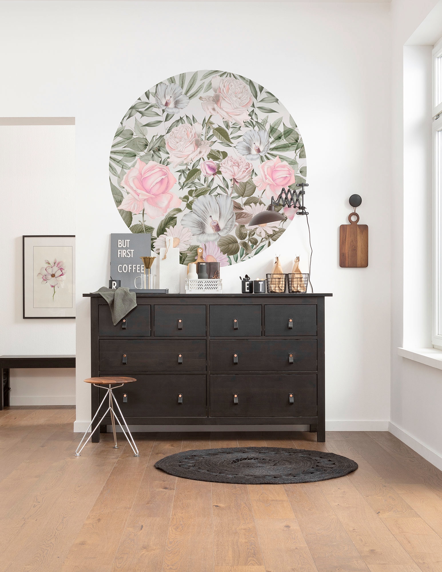 Komar Fototapete »Vlies selbstklebend - Daphne - Grösse 125 x 125 cm«, bedruckt, Wohnzimmer, Schlafzimmer