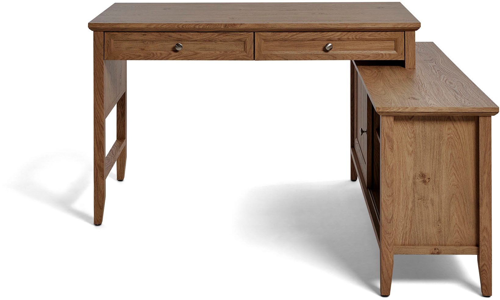 Jahnke Bureau d'angle »CLASSIC C 145 E« montage réversible, avec porte coulissante, dimensions 144,9 x 120 cm