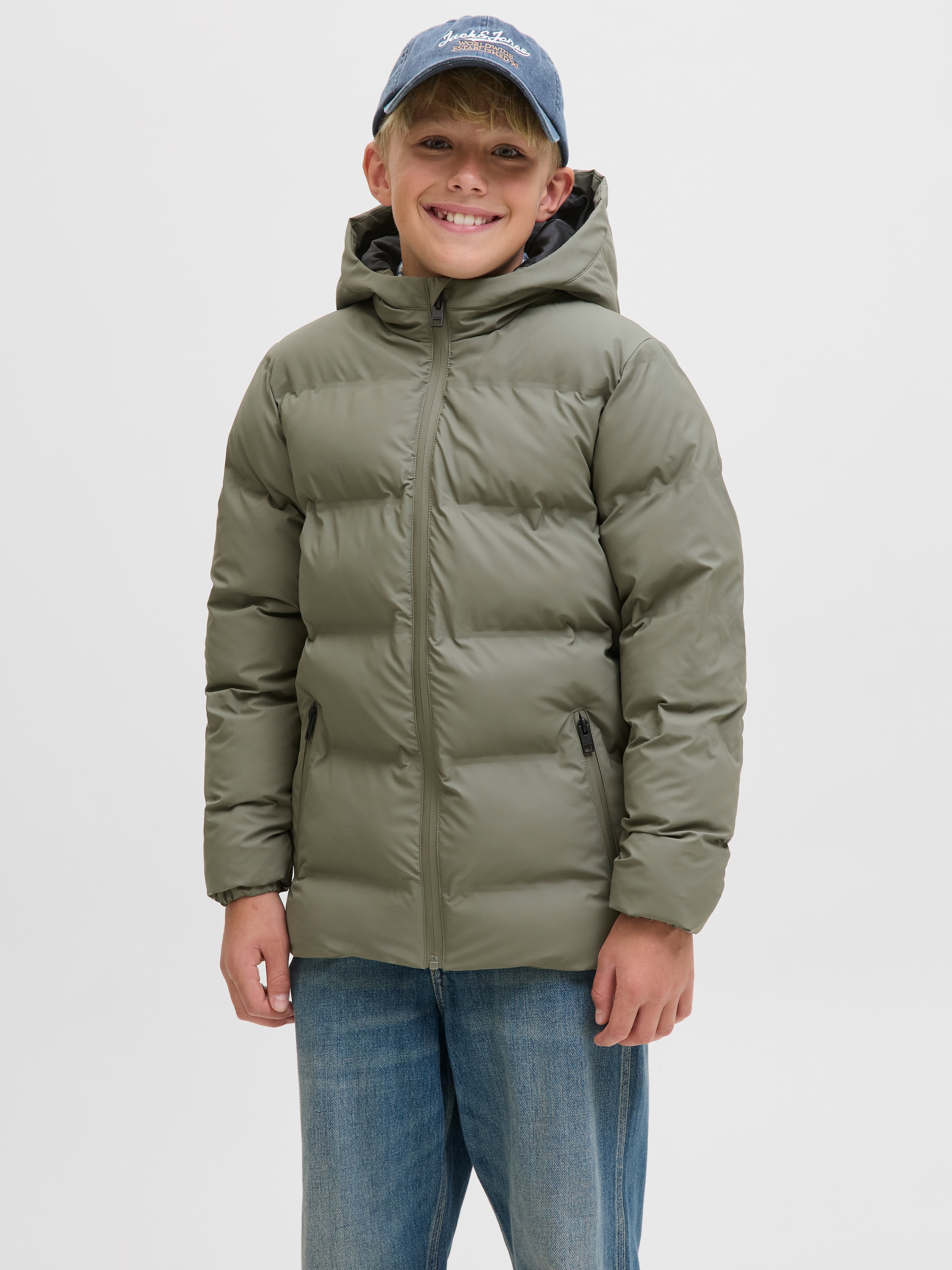 Image of Jack & Jones Junior Steppjacke "JJELEMENTS PU PUFFER JNR" mit Kapuze