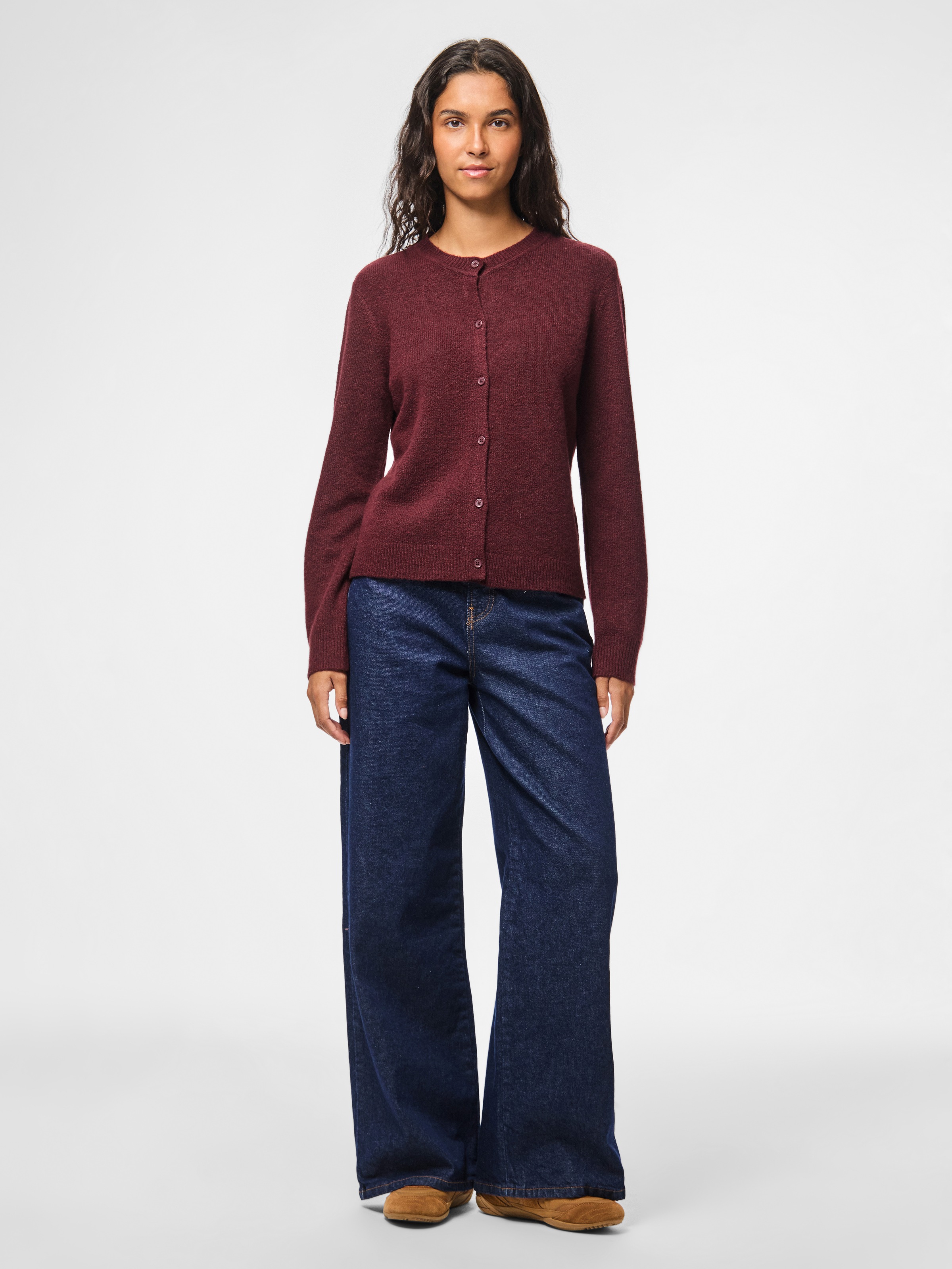 pieces Veste en tricot »PCMALOU LS KNIT CARDIGAN NOOS BC« Materialmix, slim fit