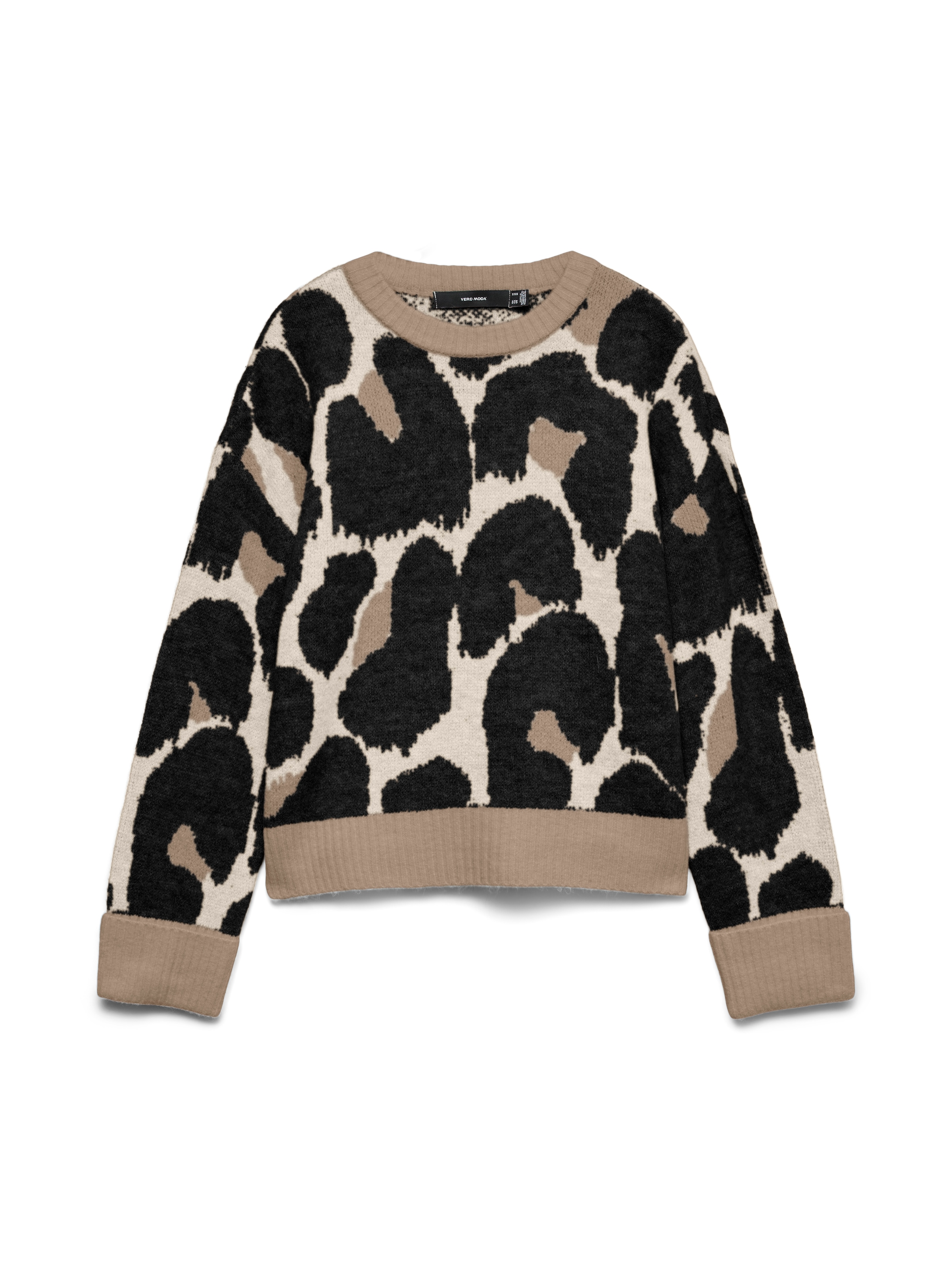 Image of Vero Moda Strickpullover "VMLEONIE LS O-NECK PULLOVER BOO" Materialmix