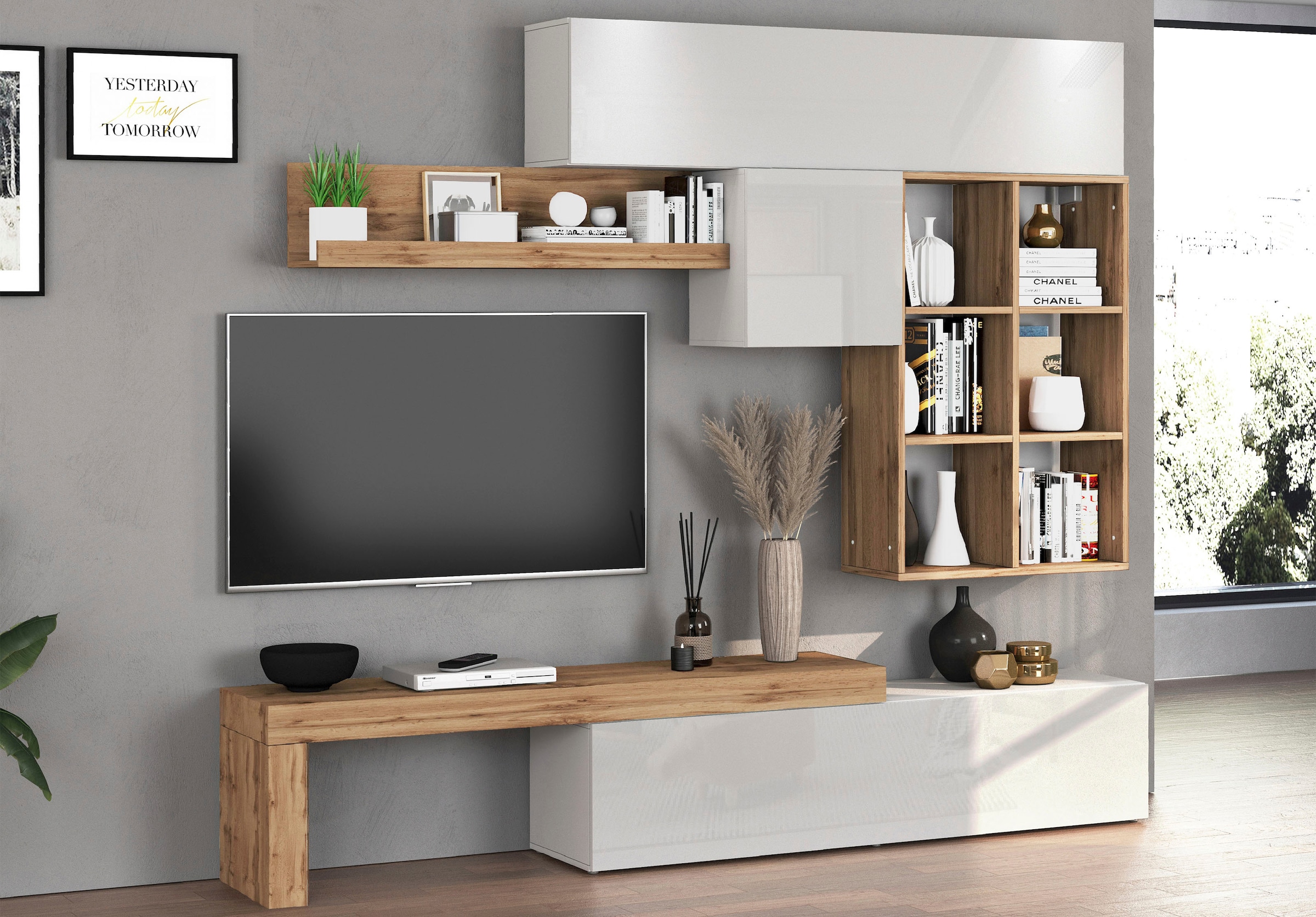 INOSIGN Wohnwand »Chronos Wohnwand, Medienwand, 5-er set« Set, 5 Stk. tlg.