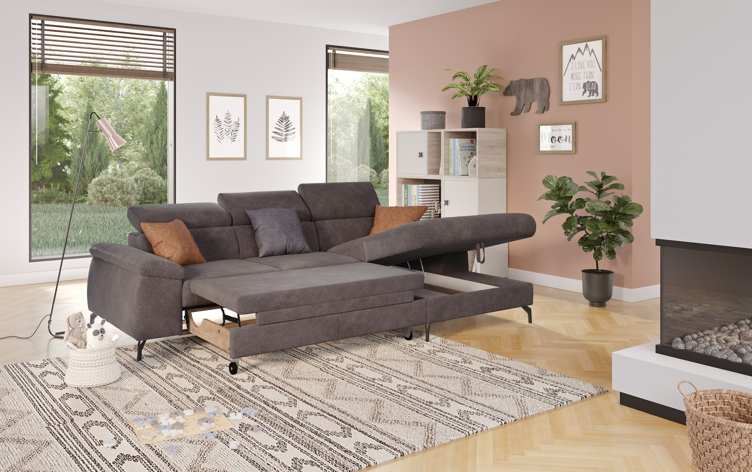 COTTA Ecksofa »Kitty L-Form«, Modern, L-Form, Bodenfreiheit 12,5 cm