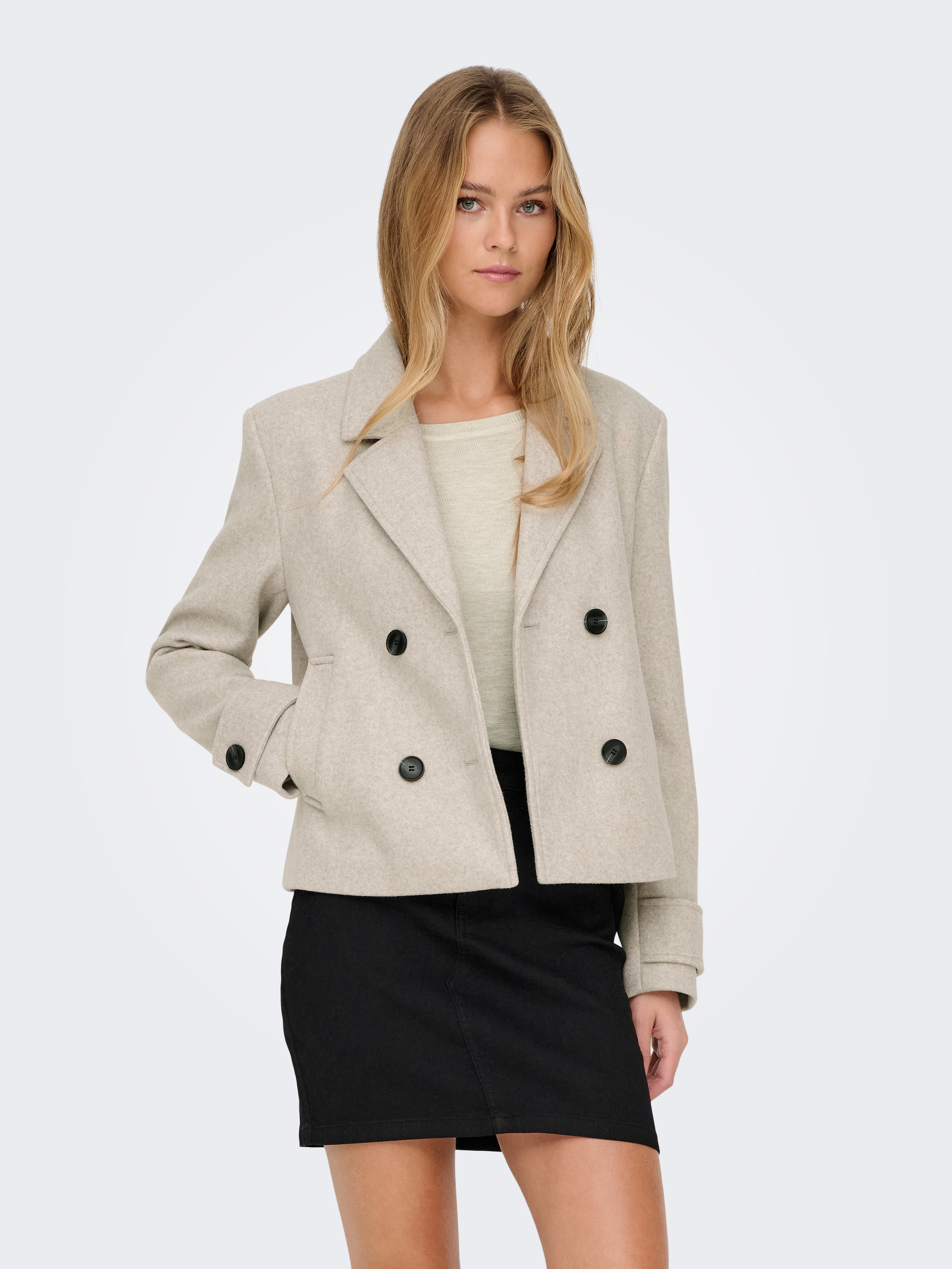 Image of ONLY Kurzjacke "ONLFREJA LIFE SHORT DB JACKET OTW NOOS" Kunstfaser