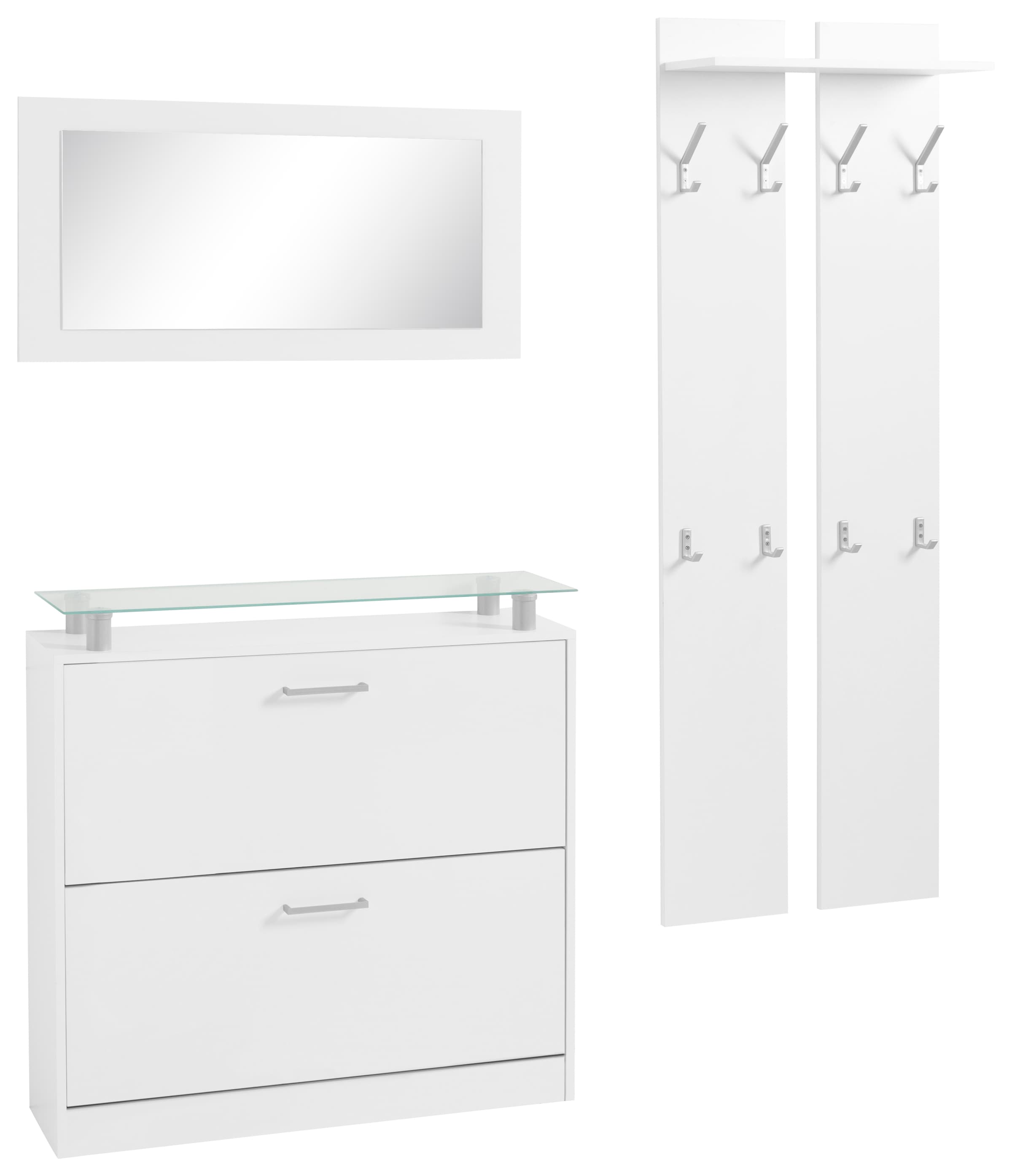 borchardt Möbel Garderoben-Set »Finn«, (Set, 3 St.), mit Glasablage