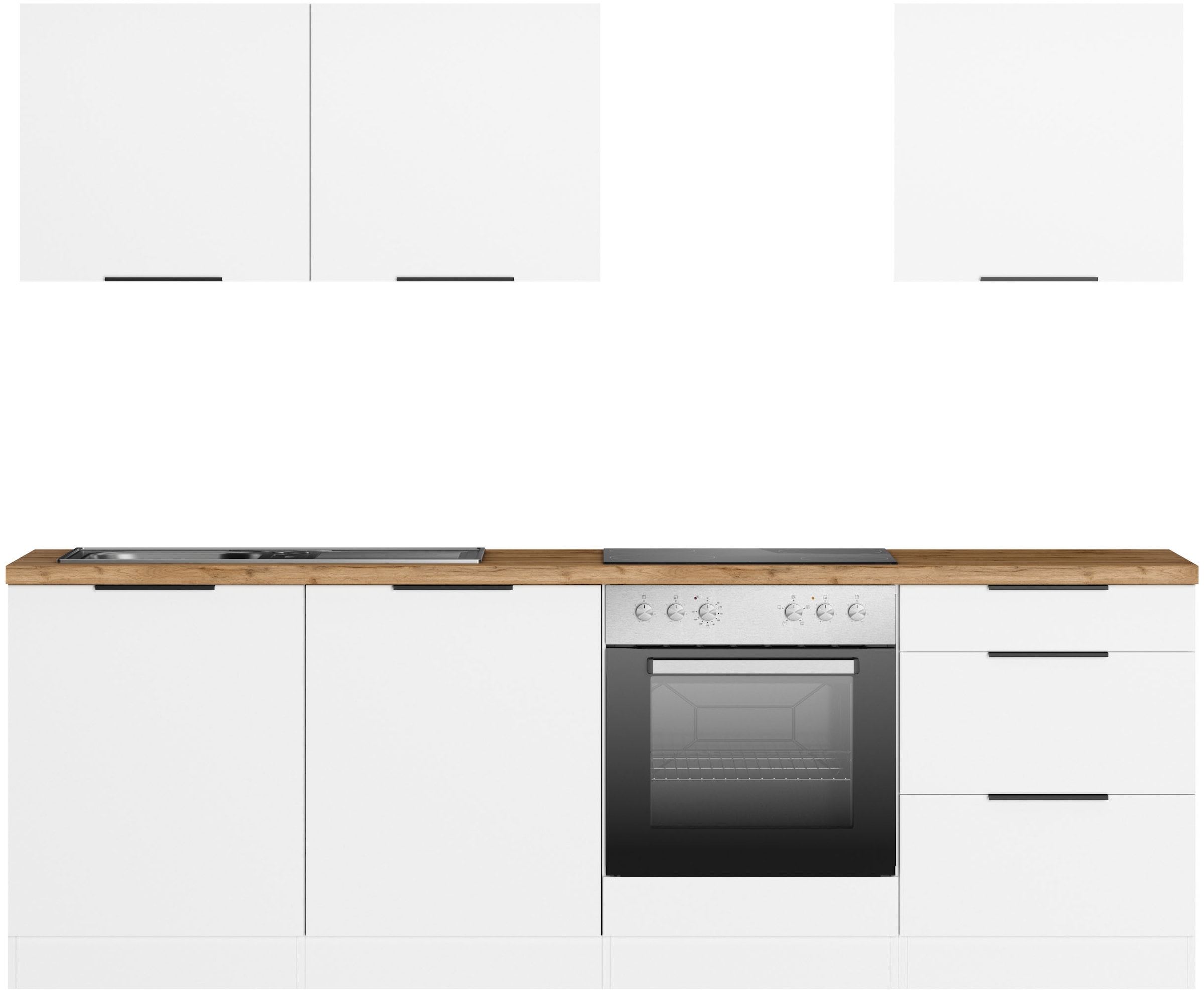 Image of KOCHSTATION Küchenzeile "KS-Lagos2, Breite 240 cm" wahlweise mit E-Geräten, mit 38mm starker Arbeitsplatte