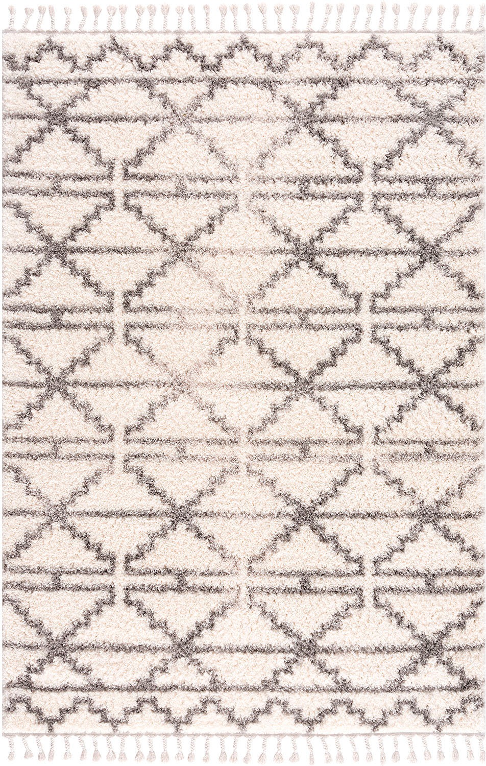 Carpet City Hochflor-Teppich »Pulpy 530«, rechteckig, 30 mm Höhe, besonders weich, mit Fransen, Geo-Muster