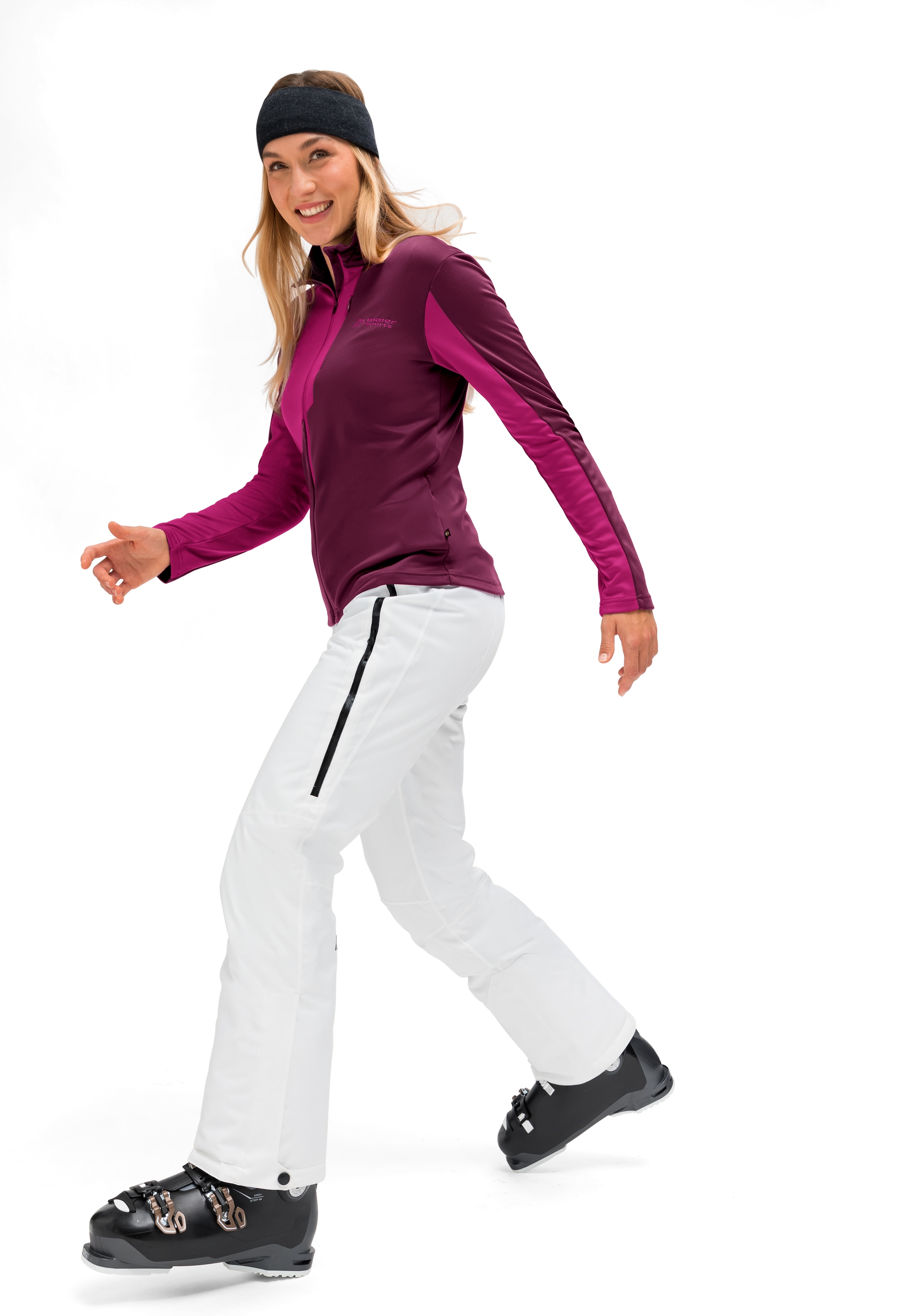 Maier Sports Fleecejacke »Purga Jacket« Damen Midlayer, Fleece mit aufgerauter Innenseite