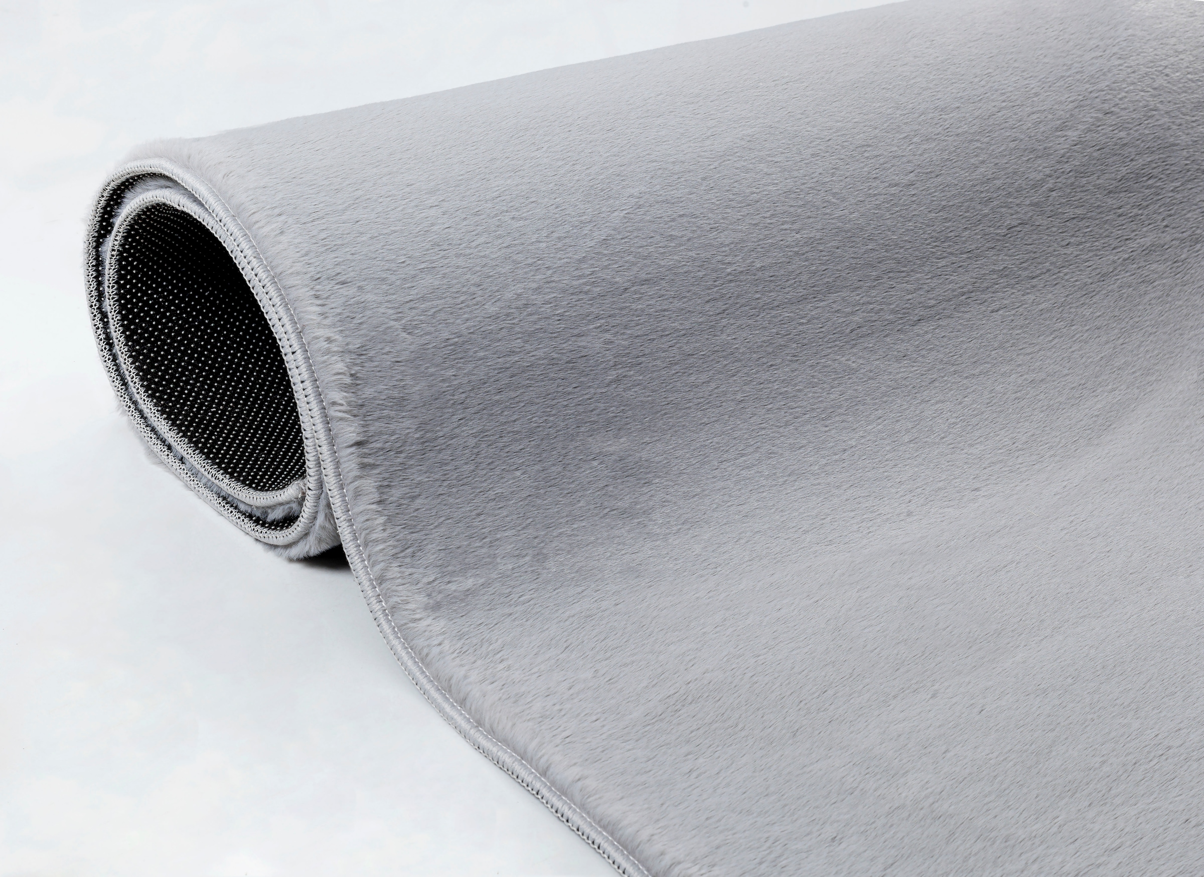 merinos Teppich »Focus 47«, rund, 11 mm Höhe, Fellteppich, weich und elegant, Wohnzimmer, Schlafzimmer
