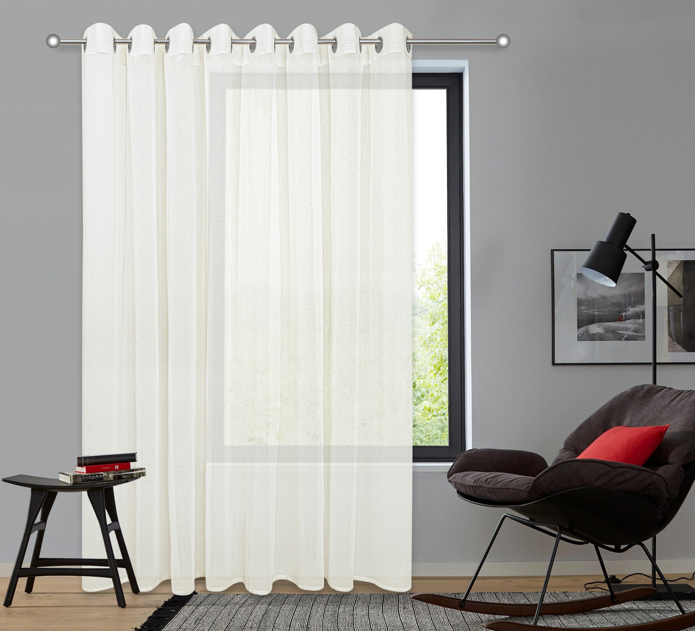 GOODproduct Rideau »Dolly« Œillet 1 cuis tlg. tissé, polyester, largeur extra à partir de 3 mètres
